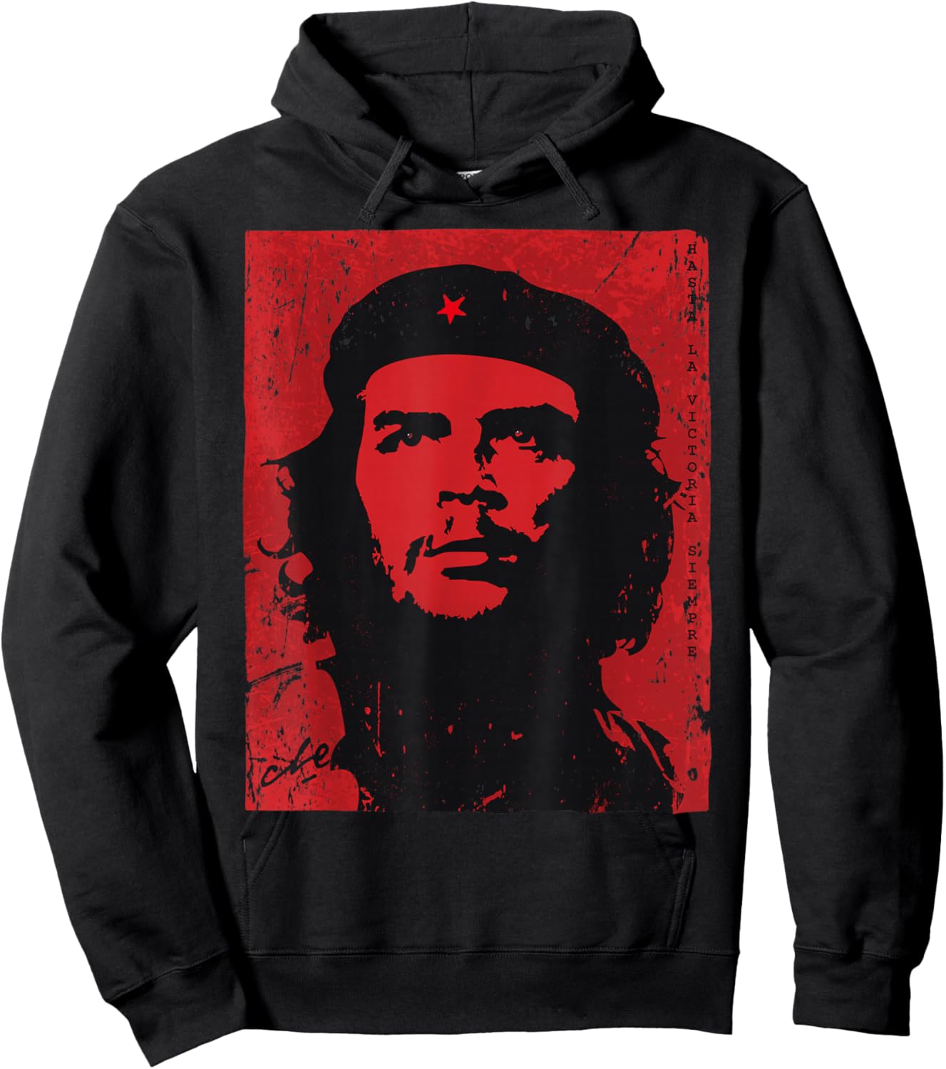 Che Guevara Red Shirt Hasta La Victoria Siempre Revolution Hoodie - Hoodie | Black