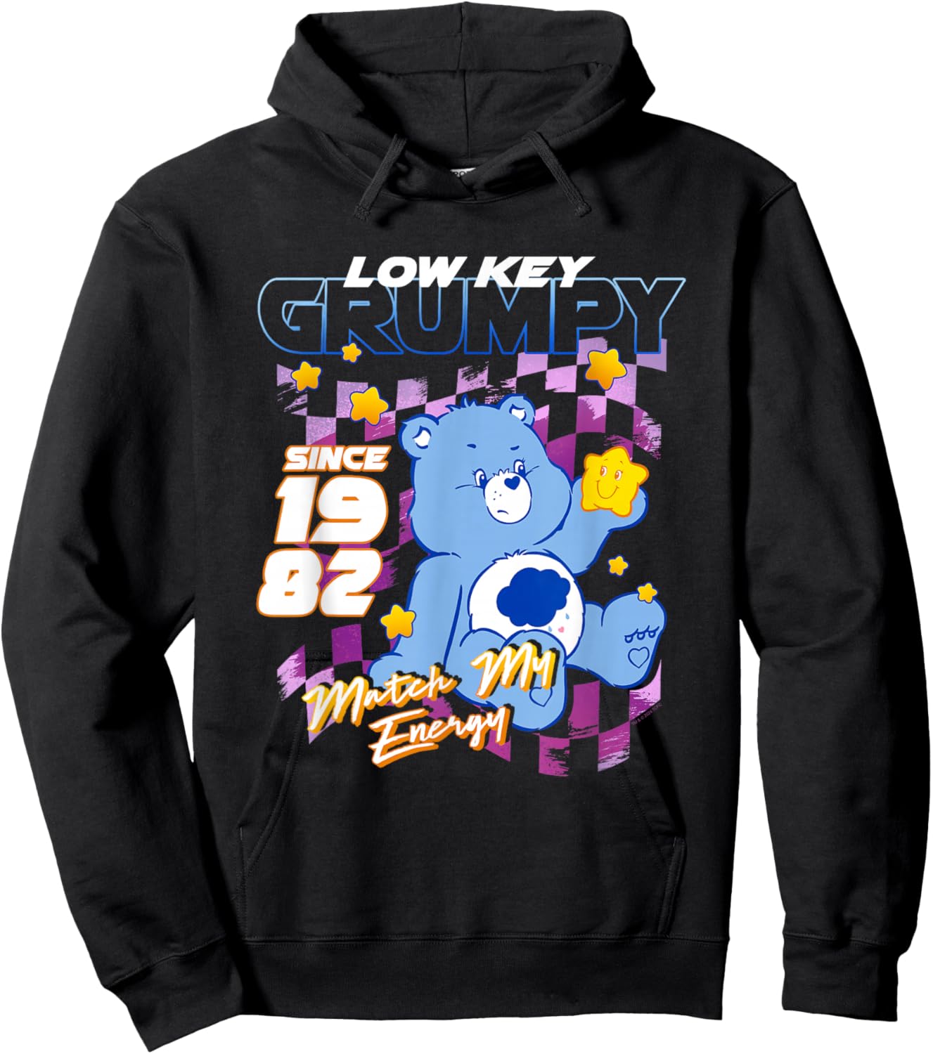 Care Bears Low Key Grumpy Since 1982 Match My Energy Poster Hoodie - Hoodie | Black