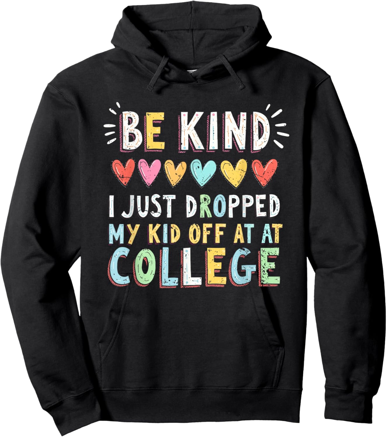 Kid Leaving For College For Mom Kid Going To College Graphic Hoodie - Hoodie | Black