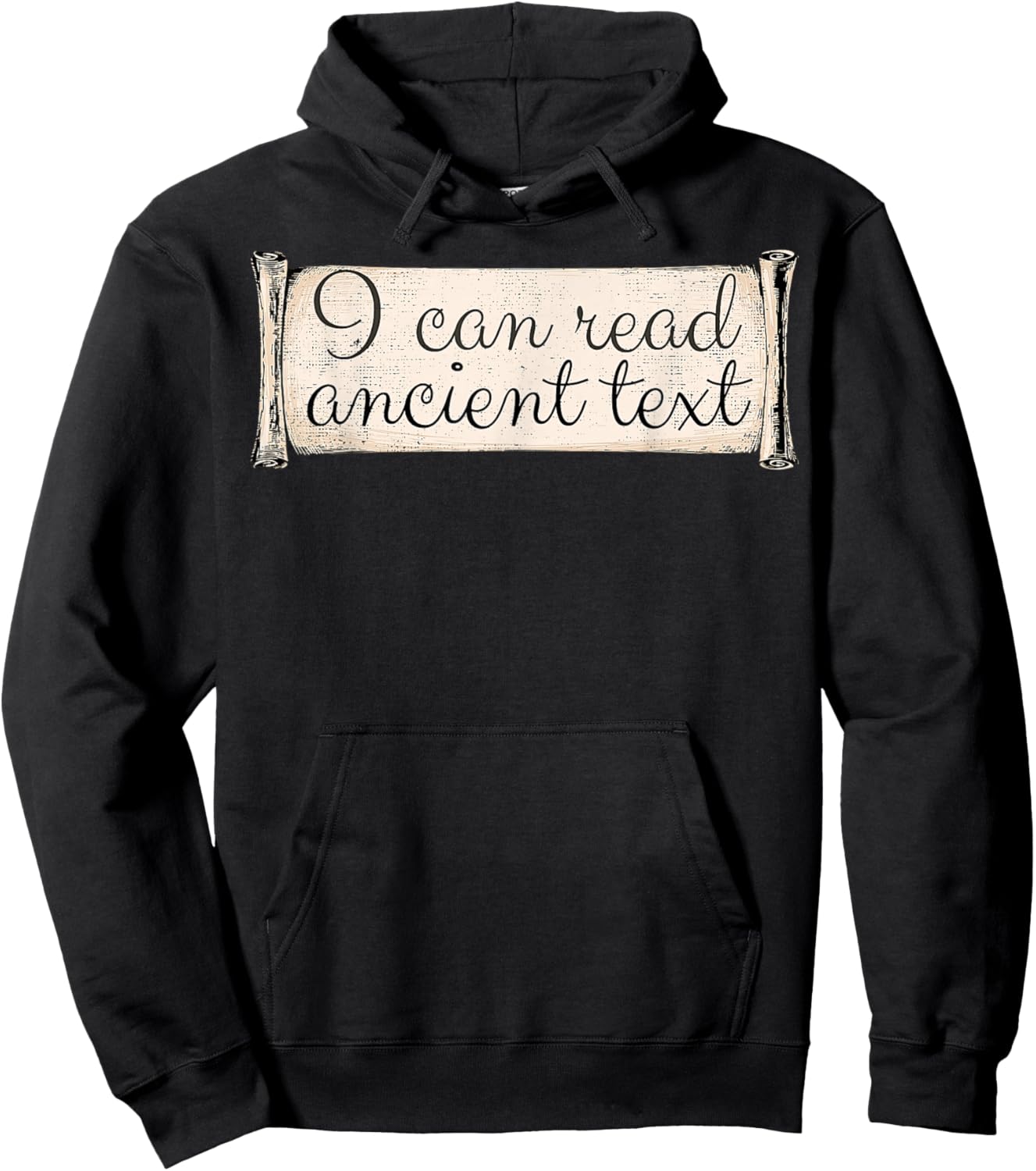 I Can Read Ancient Text Funny Cursive Writing Handwriting Hoodie - Hoodie | Black