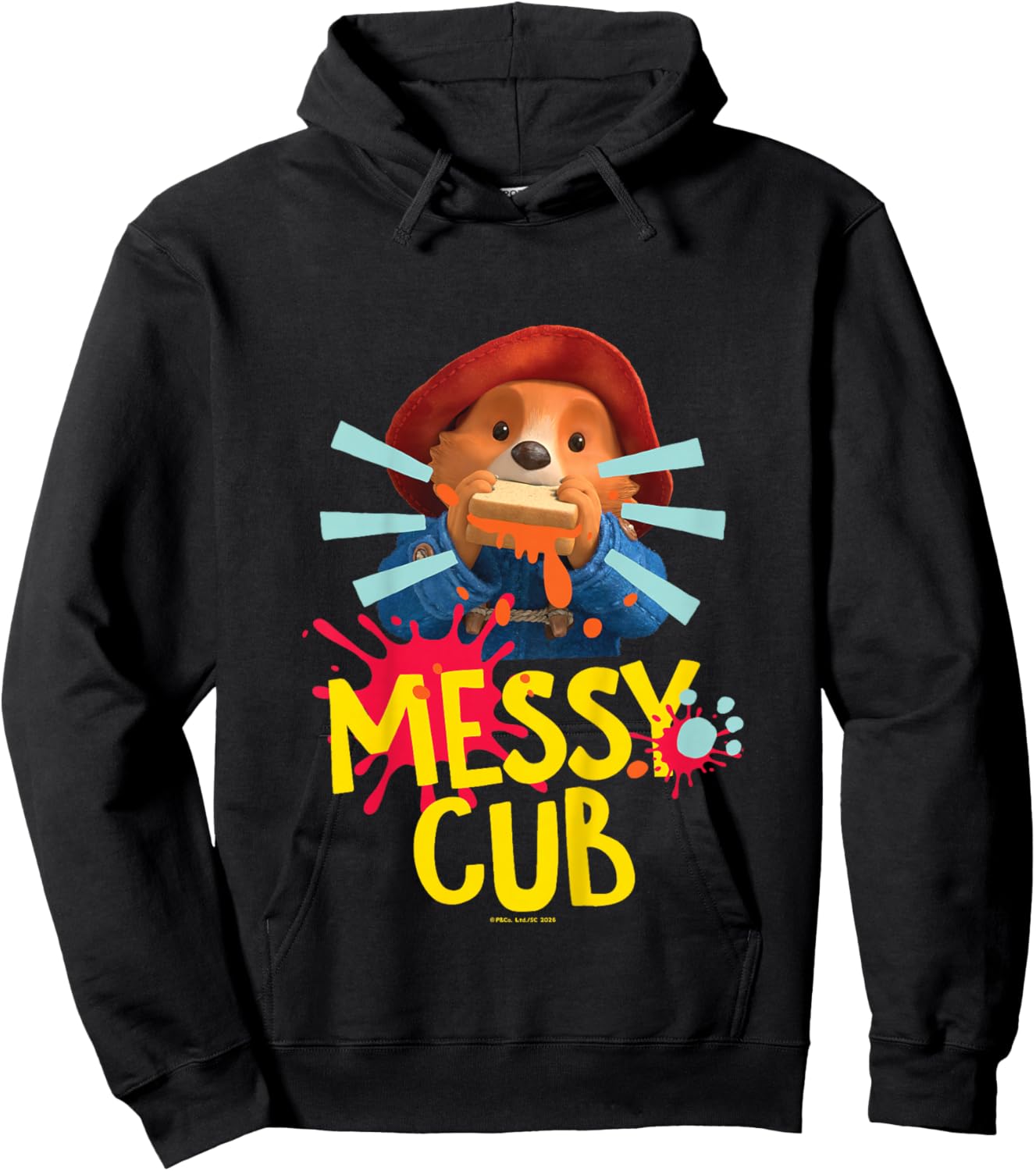 Paddington Bear Messy Club Marmalade Sandwich Kids Hoodie - Hoodie | Black