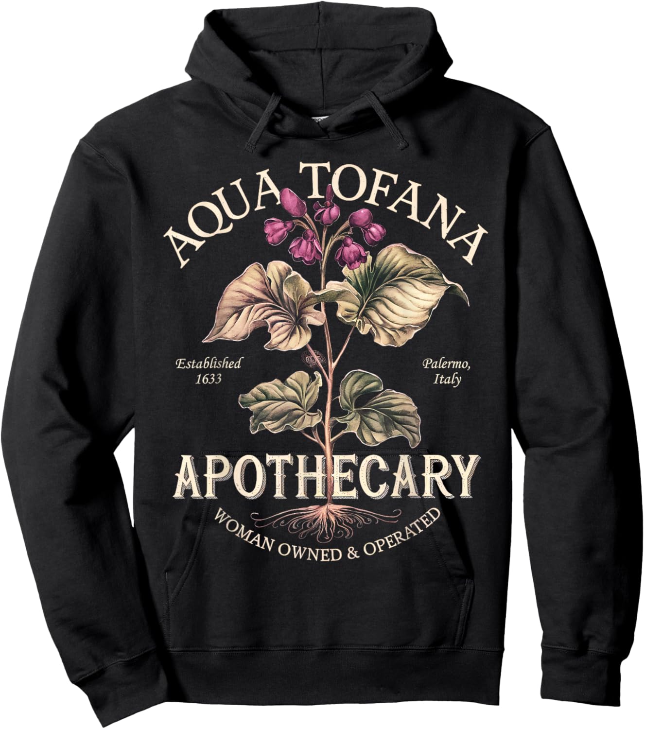 Aqua Tofana Funny Feminist Apothecary Vintage Design Hoodie - Hoodie | Black