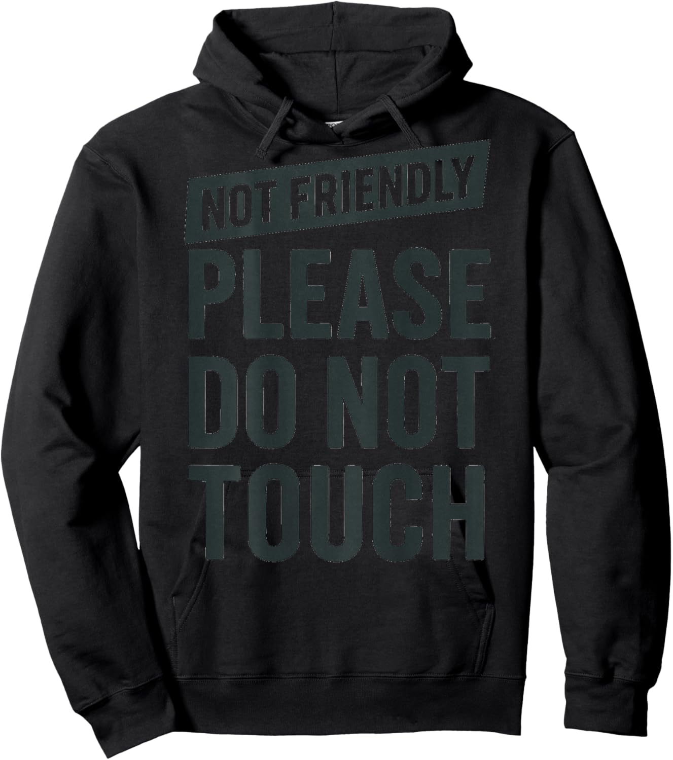 (On Back) Not Friendly Please Do Not Touch Hoodie - Hoodie | Black
