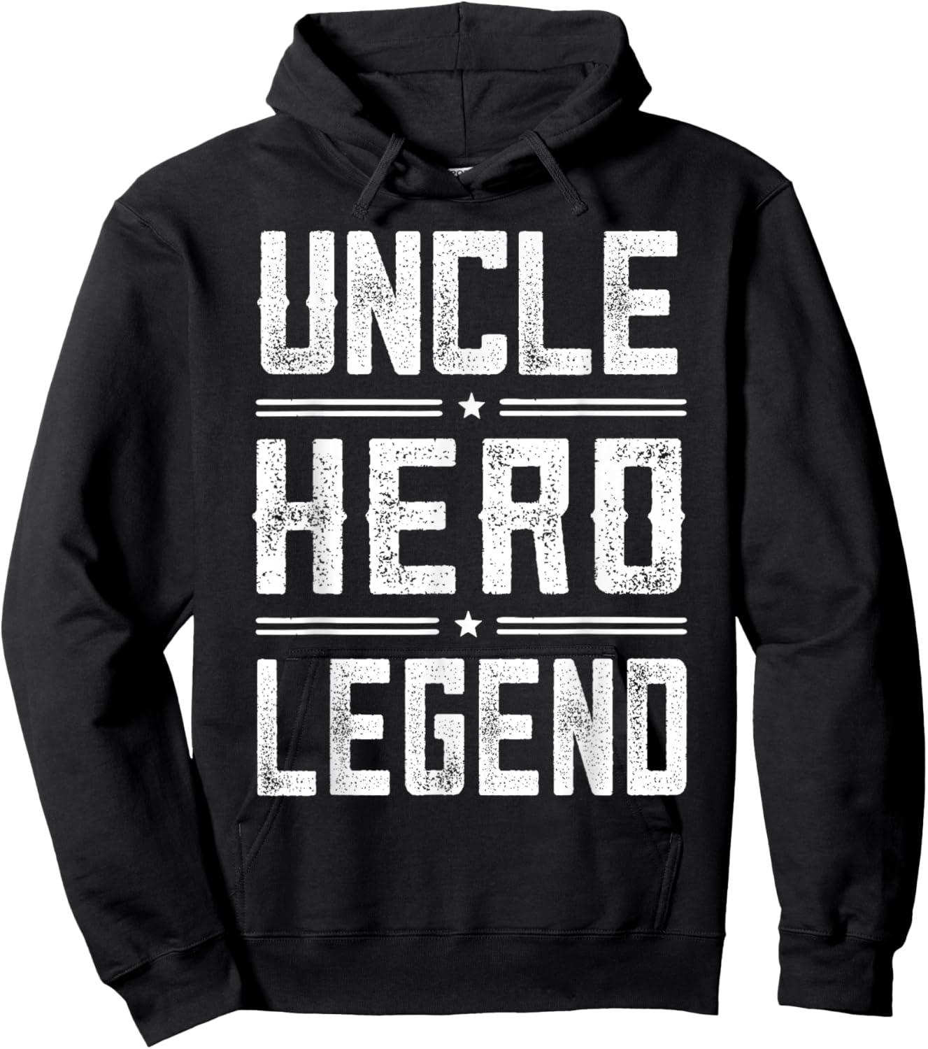 Uncle Hero Legend - Vintage Distressed Uncle Hoodie - Hoodie | Black