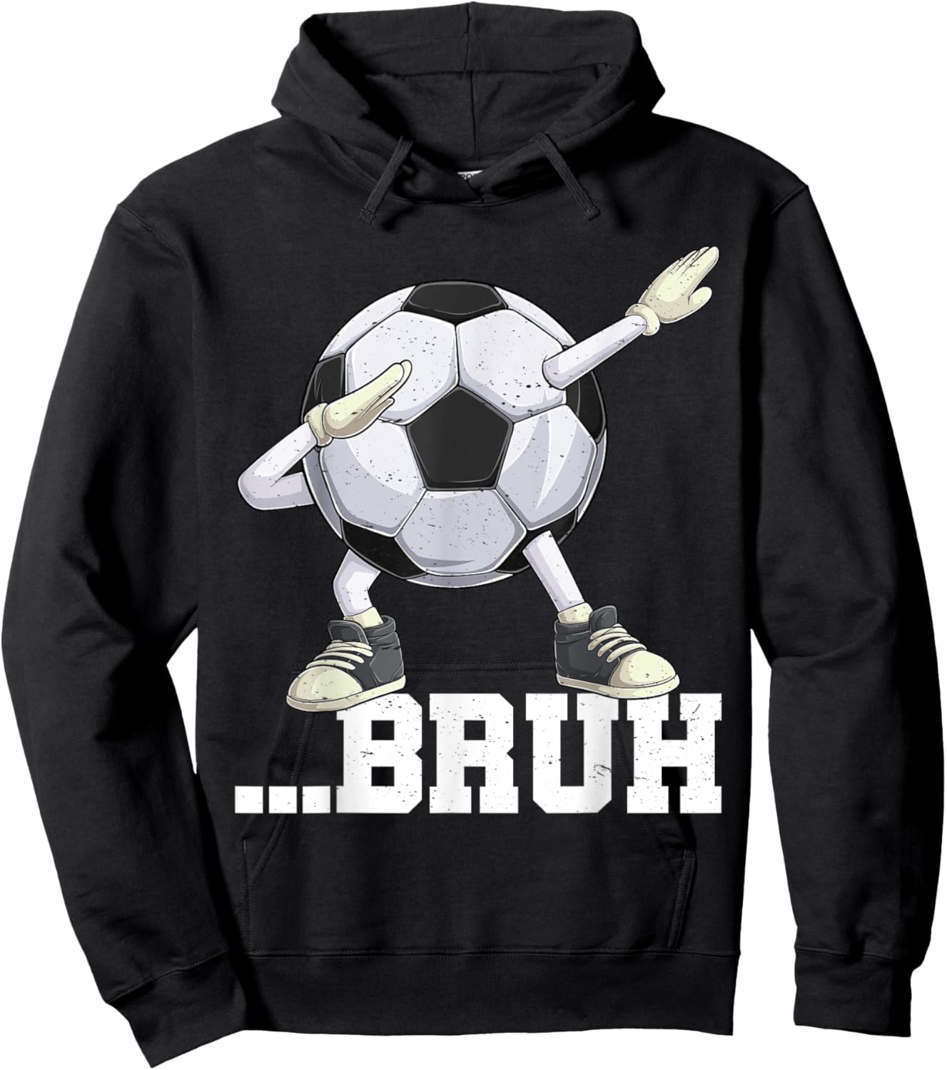 Dabbing Soccer Ball Bruh Funny Boys Men Women Sports Player Hoodie - Hoodie | Black