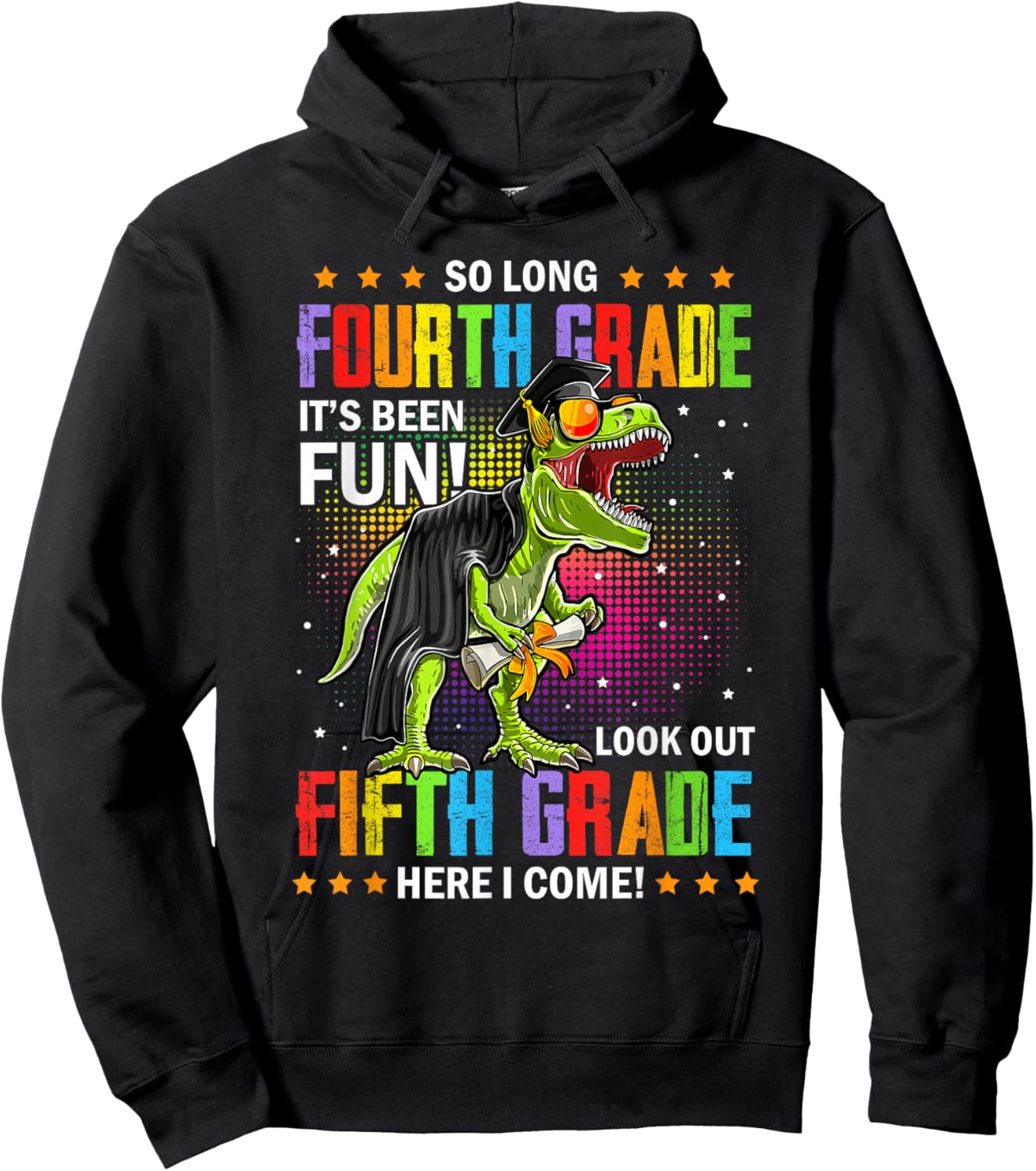 So Long Fourth Grade Hello Fifth Grade Graduation Boys Kids Hoodie - Hoodie | Black