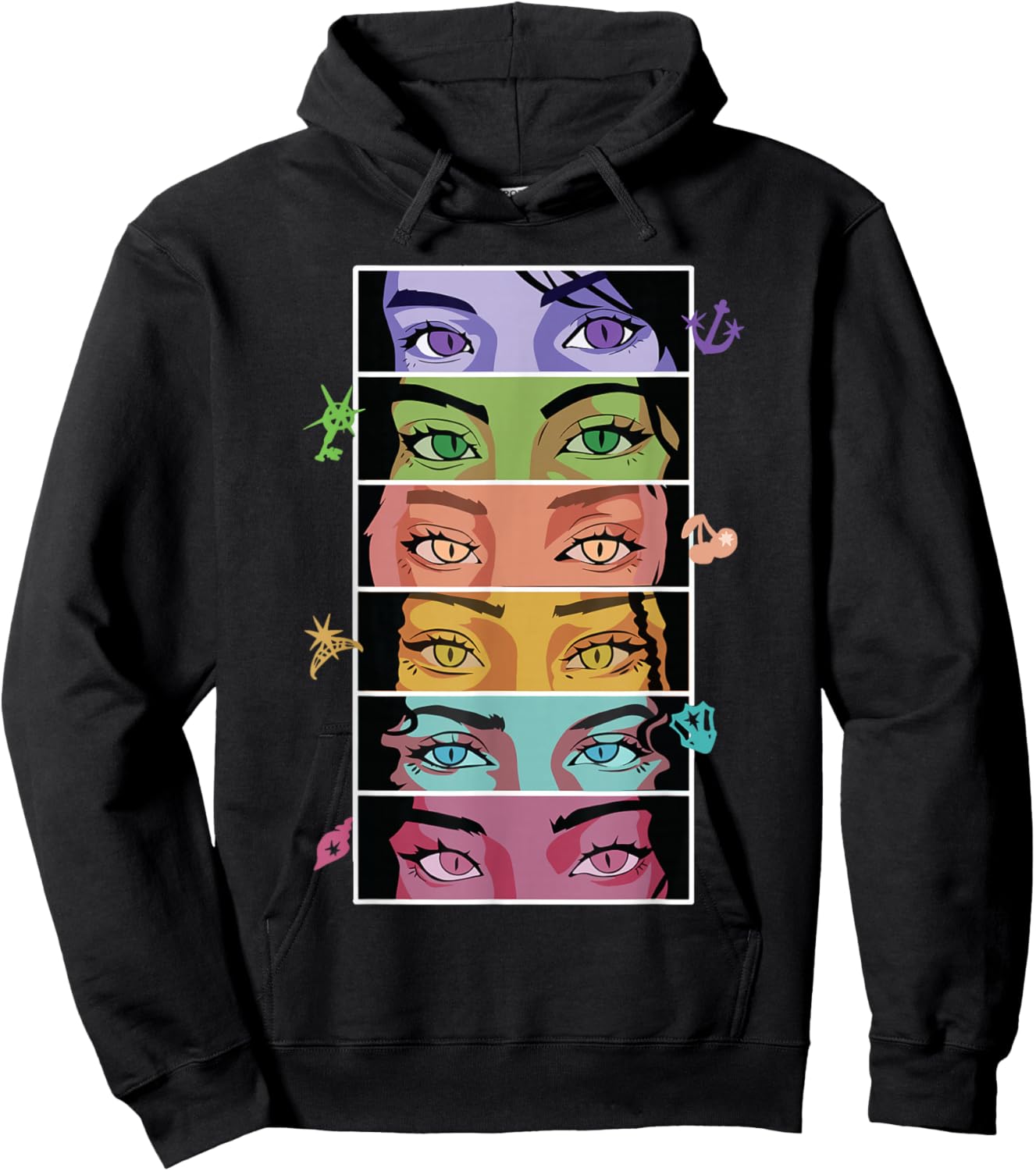 Vintage Kpop Graphics 90s Eye Hoodie - Hoodie | Black