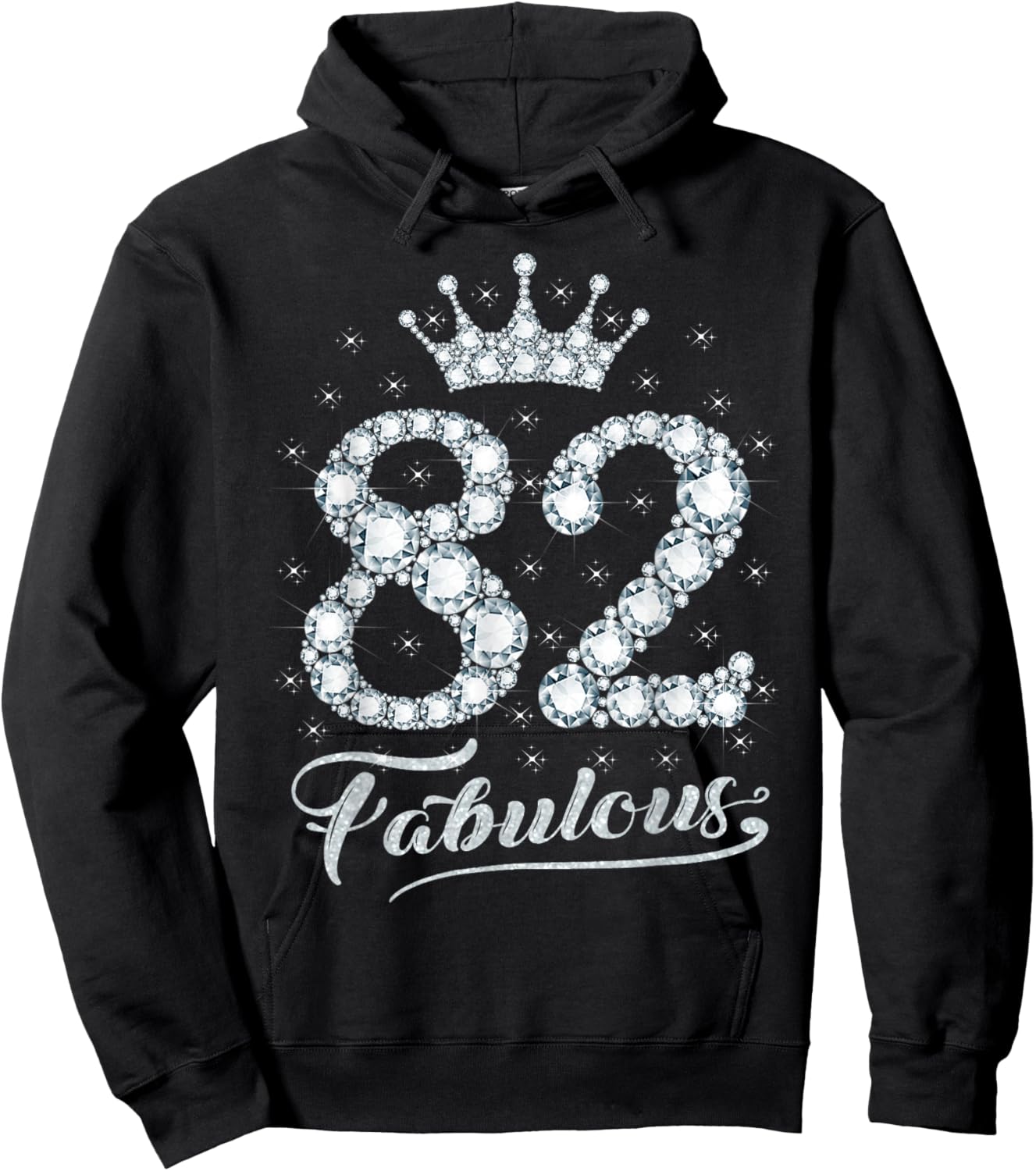 82 Fabulous 82 Years Old Happy 82nd Birthday Girl Women Hoodie - Hoodie | Black