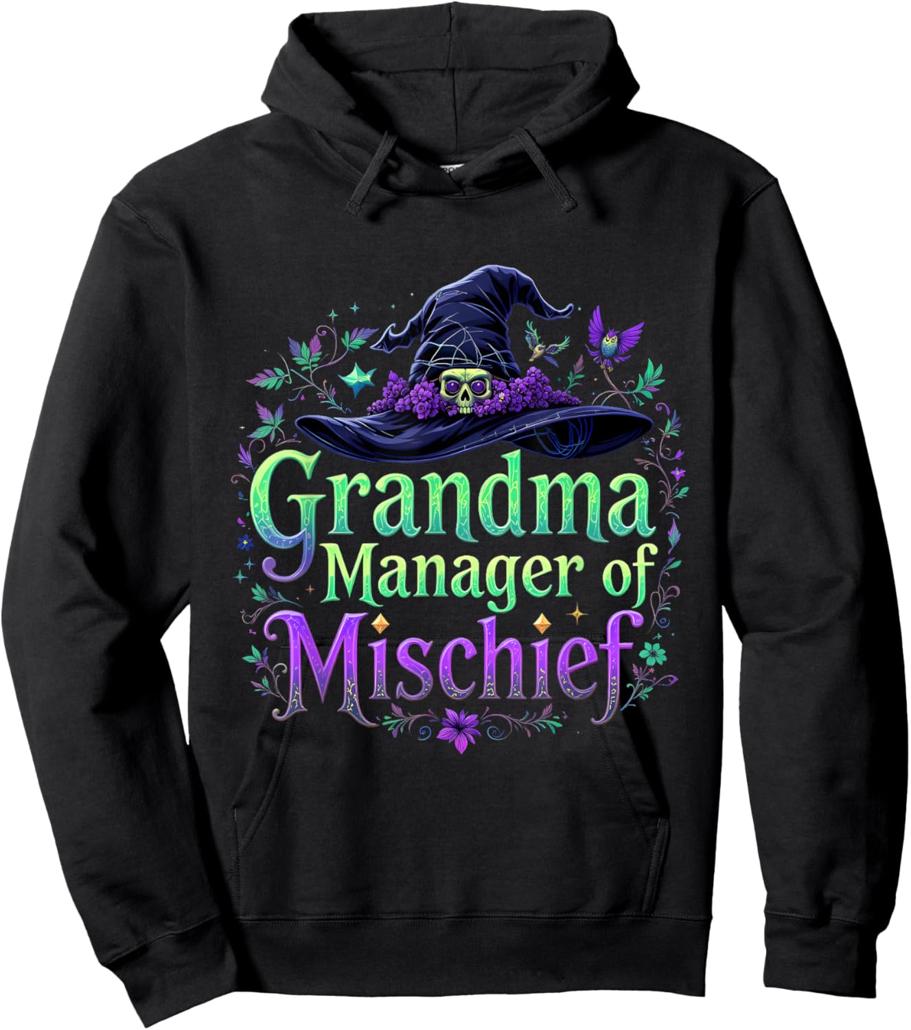 Grandma Manager Mischief Funny Women Magical Mother's Day Hoodie - Hoodie | Black