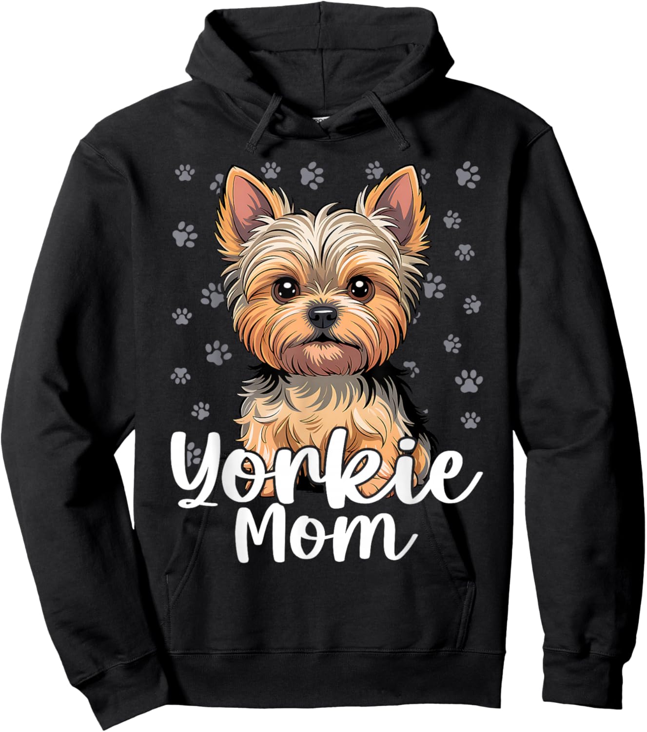 Yorkie Mom Cute Yorkshire Terrier Puppy Hoodie - Hoodie | Black