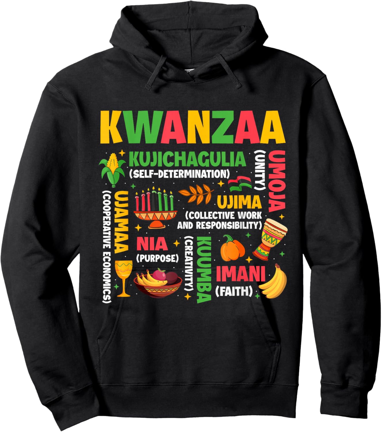 Kwanzaa - African American Heritage Festival Hoodie - Hoodie | Black