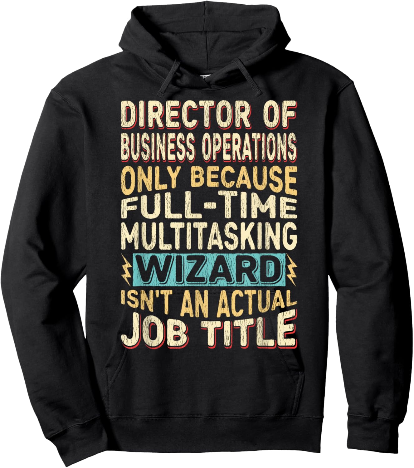 Wizard Job Title - Funny Director of Business Operations Hoodie - Hoodie | Black