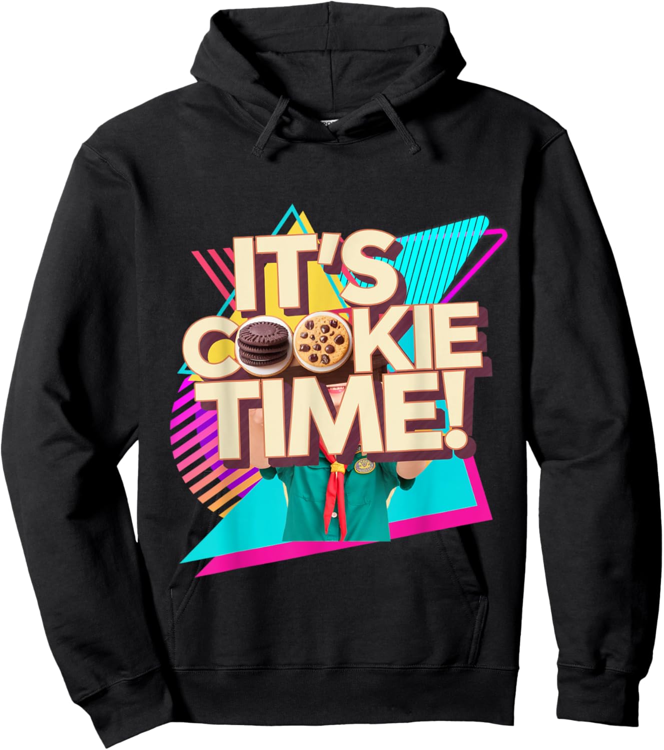 Retro 80s Cookie Time Troop Teen Film Beverly Hills Hoodie - Hoodie | Black