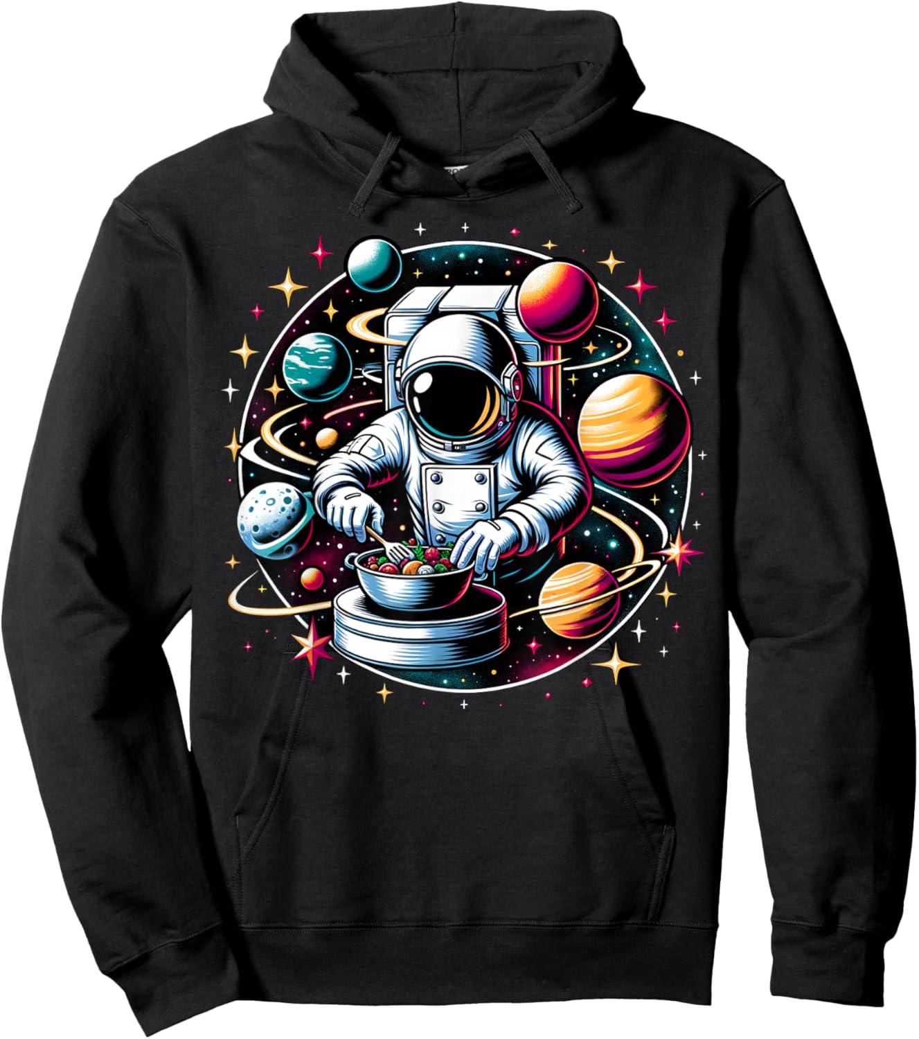 Cool Galaxy Astronaut Chef Hoodie - Hoodie | Black