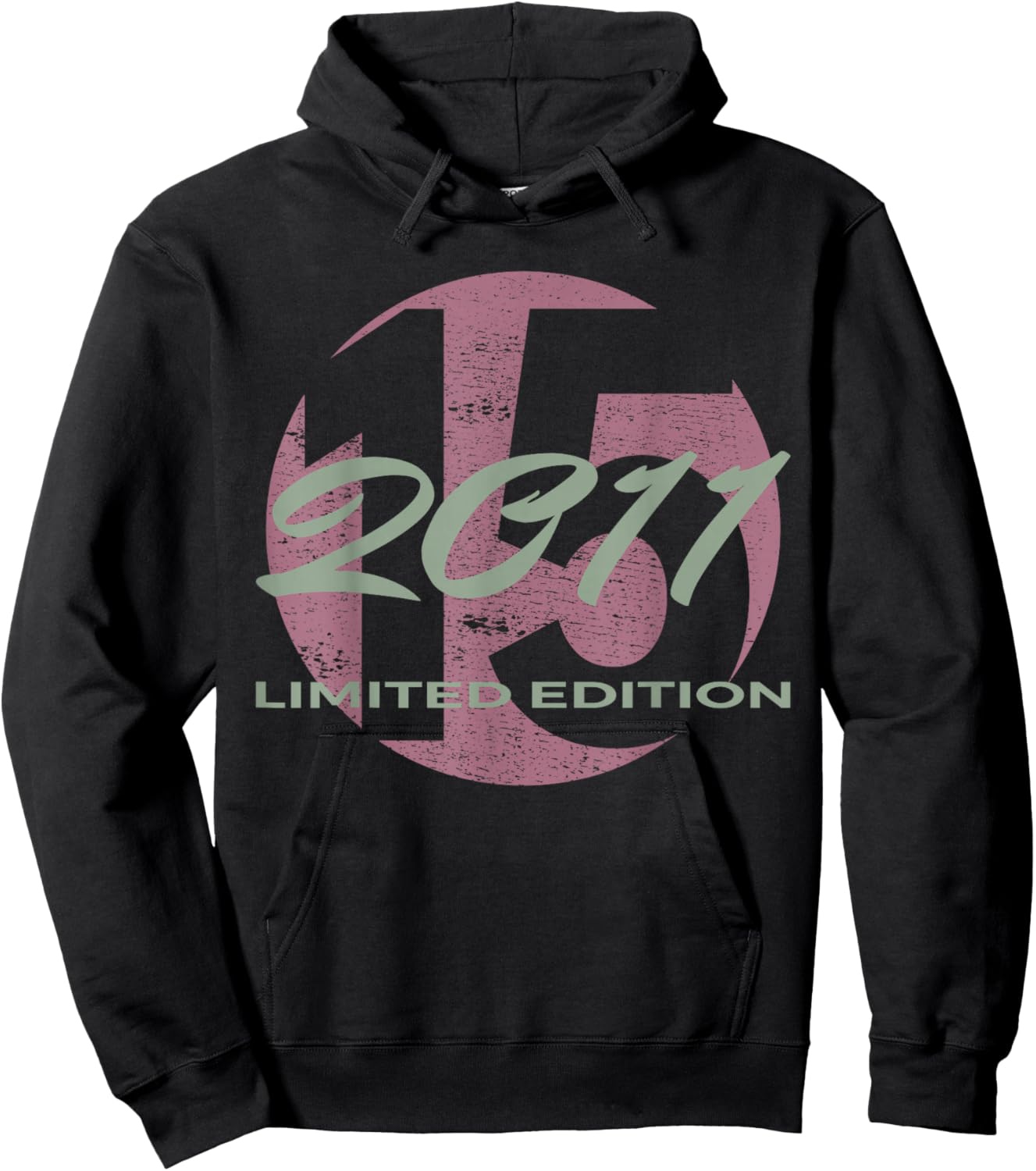 15th Birthday Girl Boy 15 Years 2011 Funny Gift Hoodie - Hoodie | Black