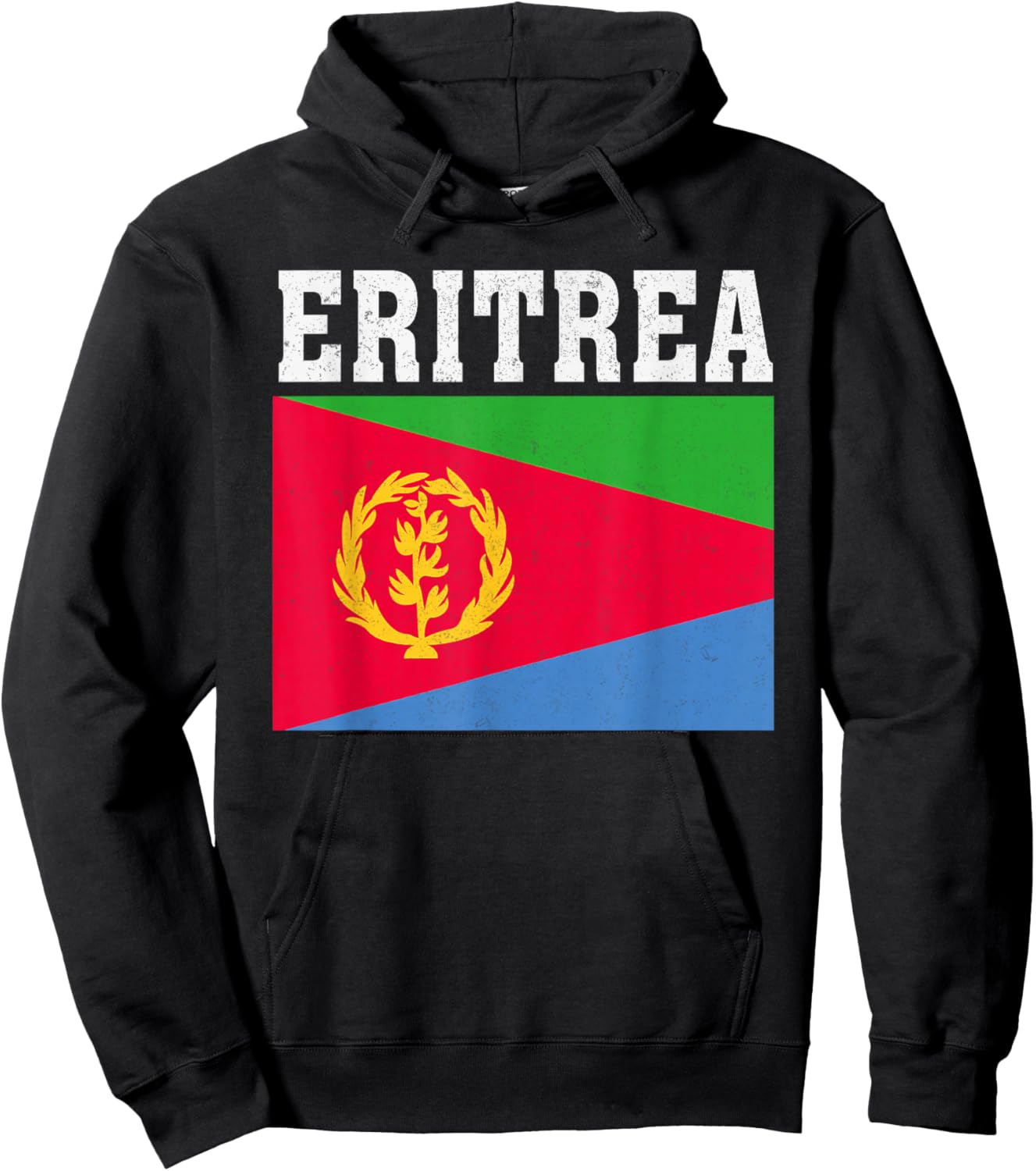 Eritrea Flag Patriotic National Roots Souvenir Hoodie - Hoodie | Black