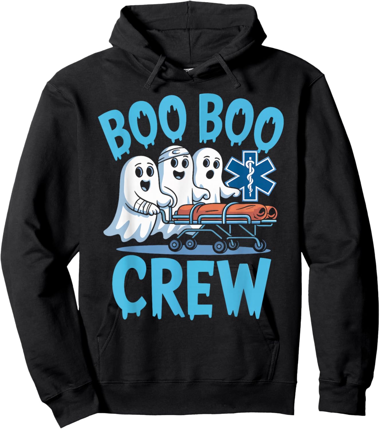 Funny Boo Boo Crew EMT Nurse Halloween Costumes Men Women Hoodie - Hoodie | Black