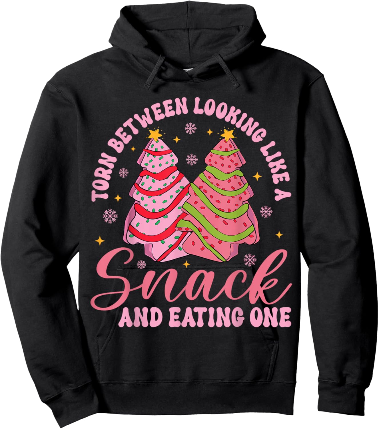 Torn Between Looking Like A Snack And Eating One Christmas Hoodie - Hoodie | Black