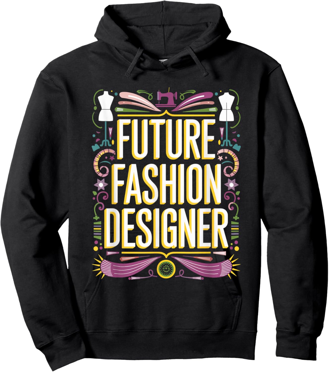 Future Fashion Designer Graduation School Toddler Women Men Hoodie - Hoodie | Black