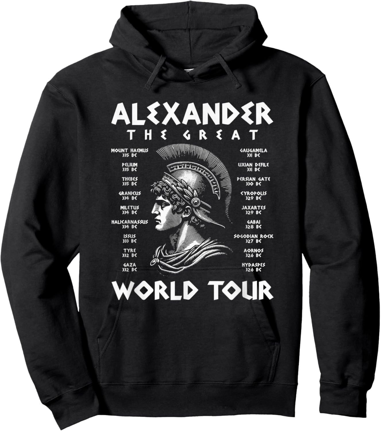 Alexander The Great World Tour Funny Hoodie - Hoodie | Black