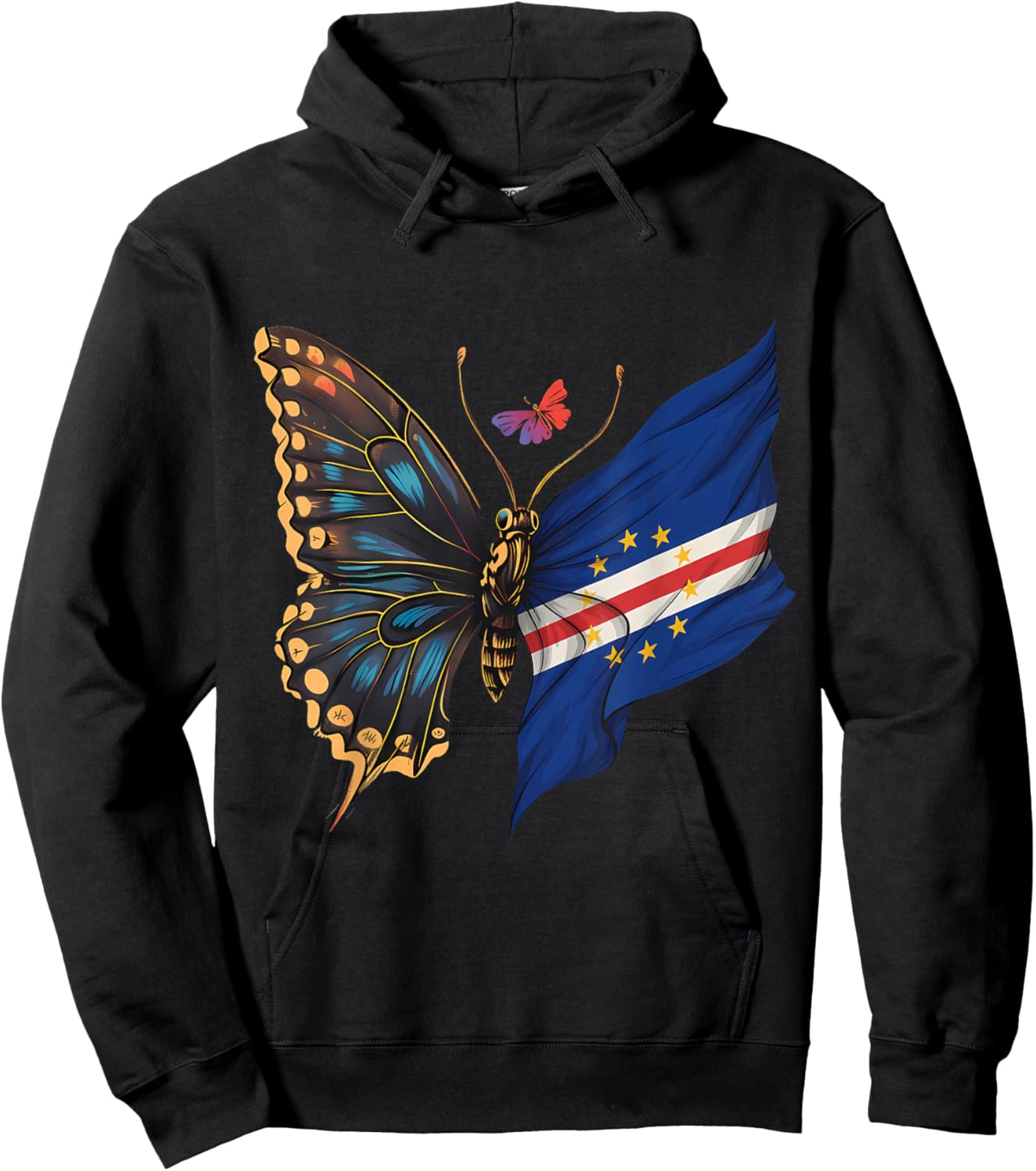 Cabo Verde Cape Verdean Roots Cape Verde Flag Hoodie - Hoodie | Black
