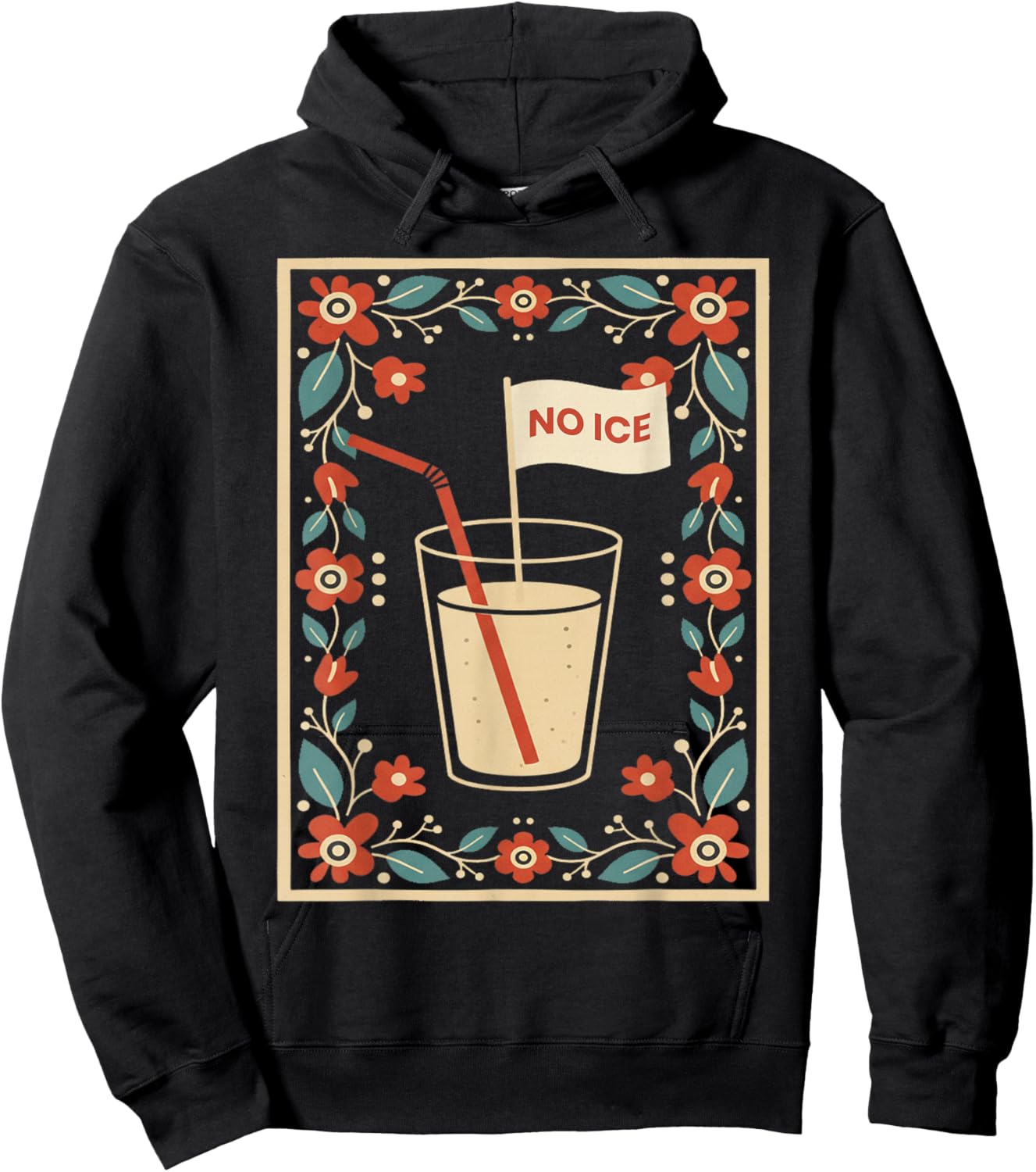 I Drink My Horchata Warm Subtle Anti ICE Funny Quote Hoodie - Hoodie | Black