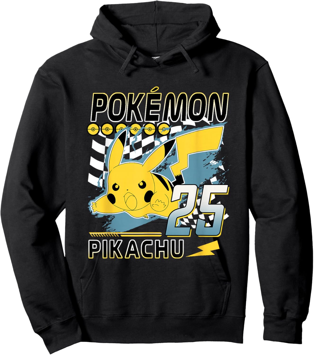 Pokémon Pikachu No. 25 Epic Poster Hoodie - Hoodie | Black