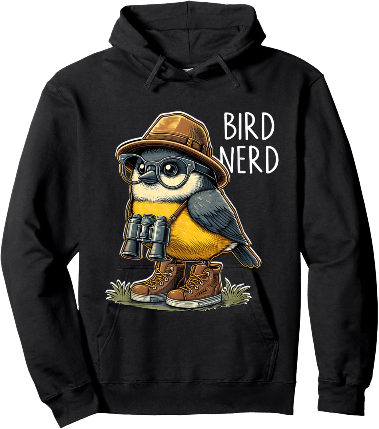 Bird Nerd Funny Bird Watching Birding Bird Lover Birdwatcher Hoodie - Hoodie | Black