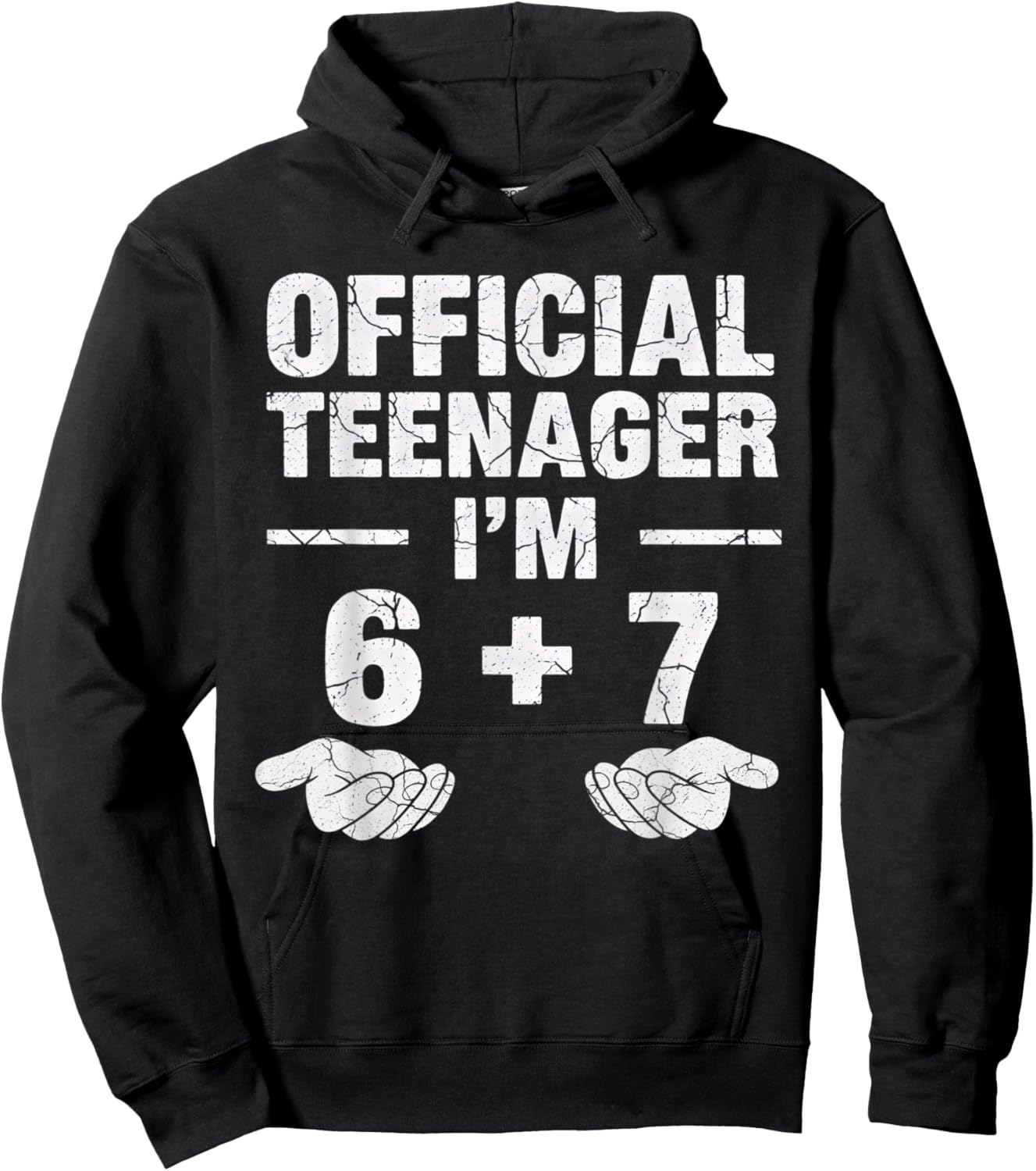 Funny Official Teenager I'm 13th Birthday 6 7 Meme Six Seven Hoodie - Hoodie | Black