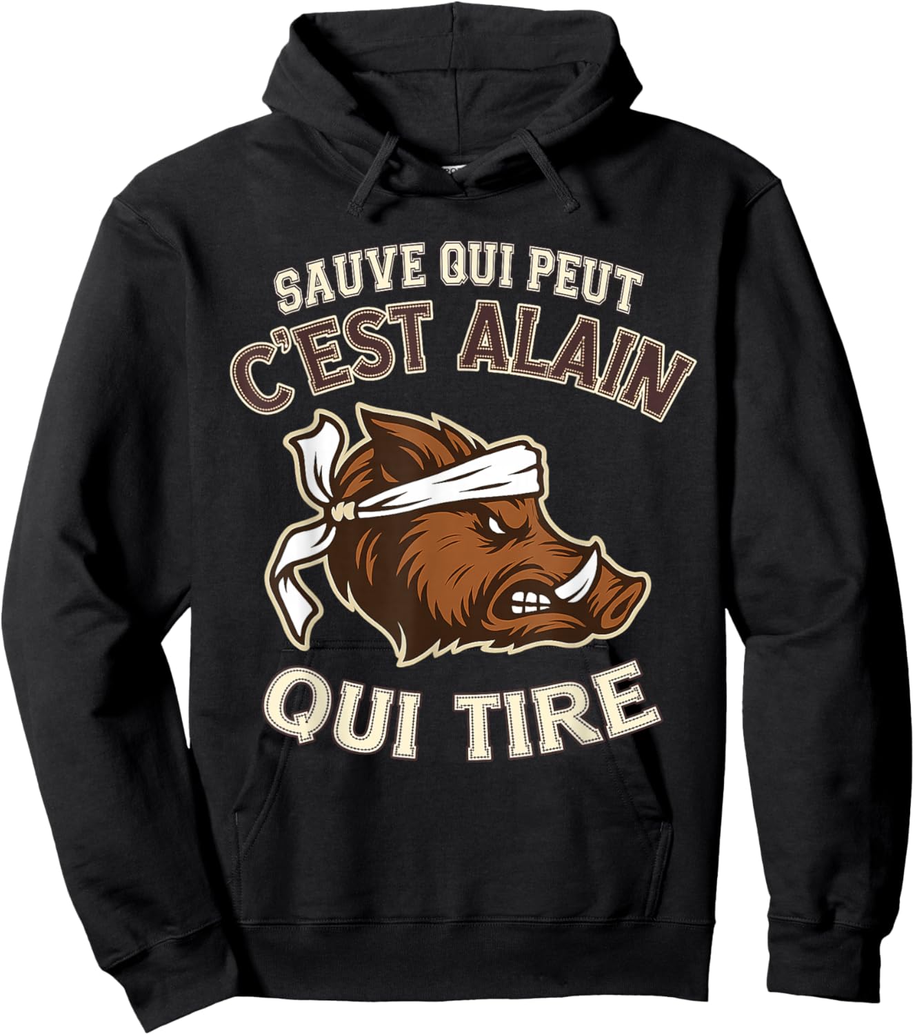 Hunter Name Alain - Funny Boar Bad Shooter Hoodie - Hoodie | Black