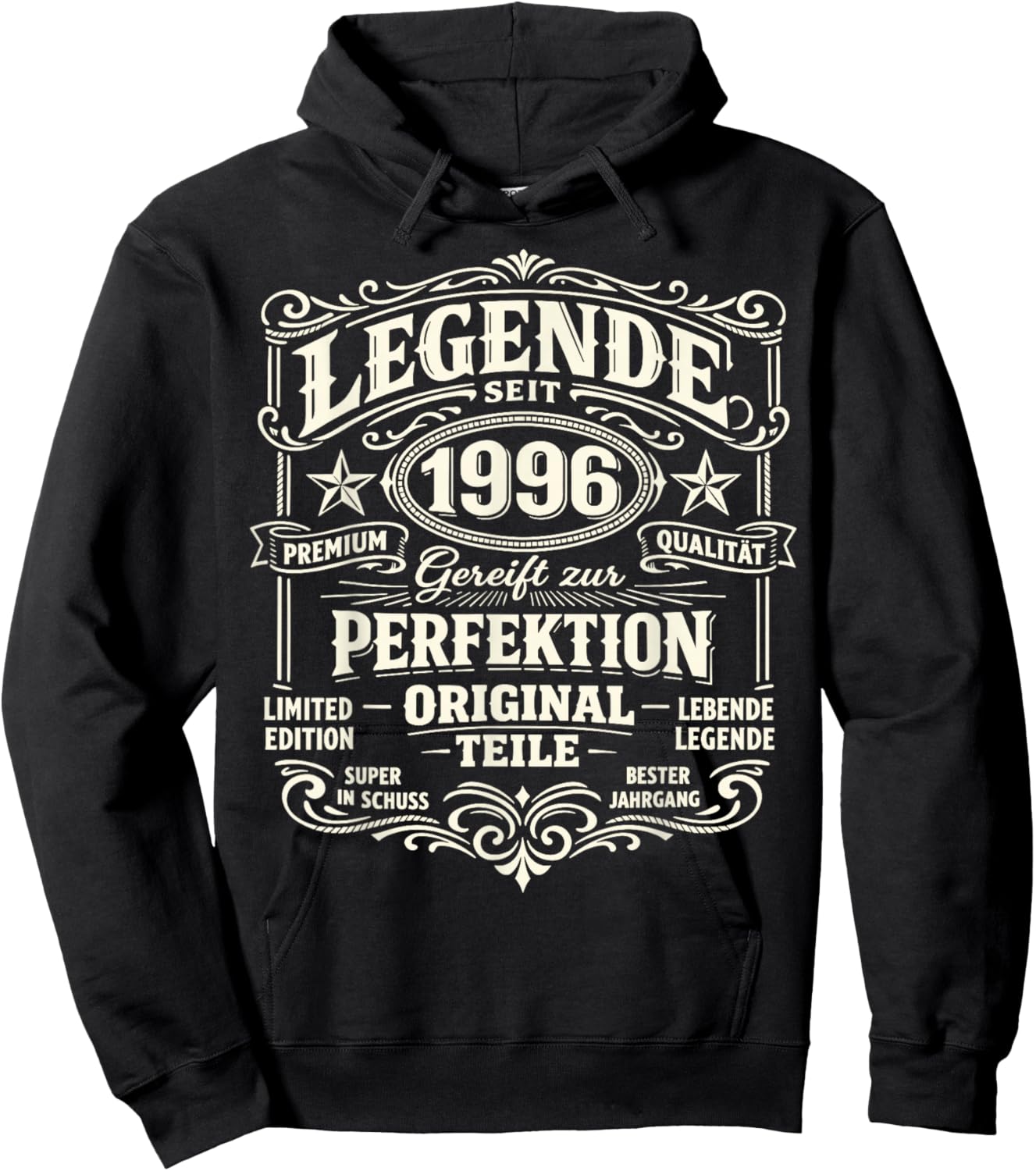 30th Birthday Man Woman 30 Years Decoration 1996 Gift Funny Hoodie - Hoodie | Black