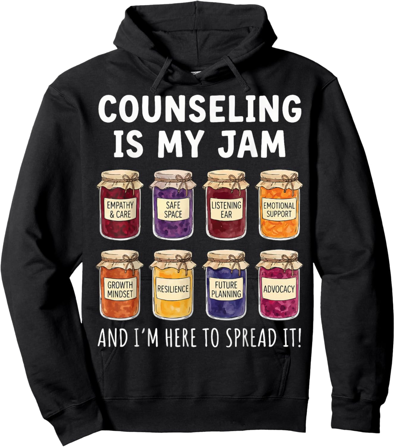 Counseling is My Jam and I'm Here to Spread It Hoodie - Hoodie | Black