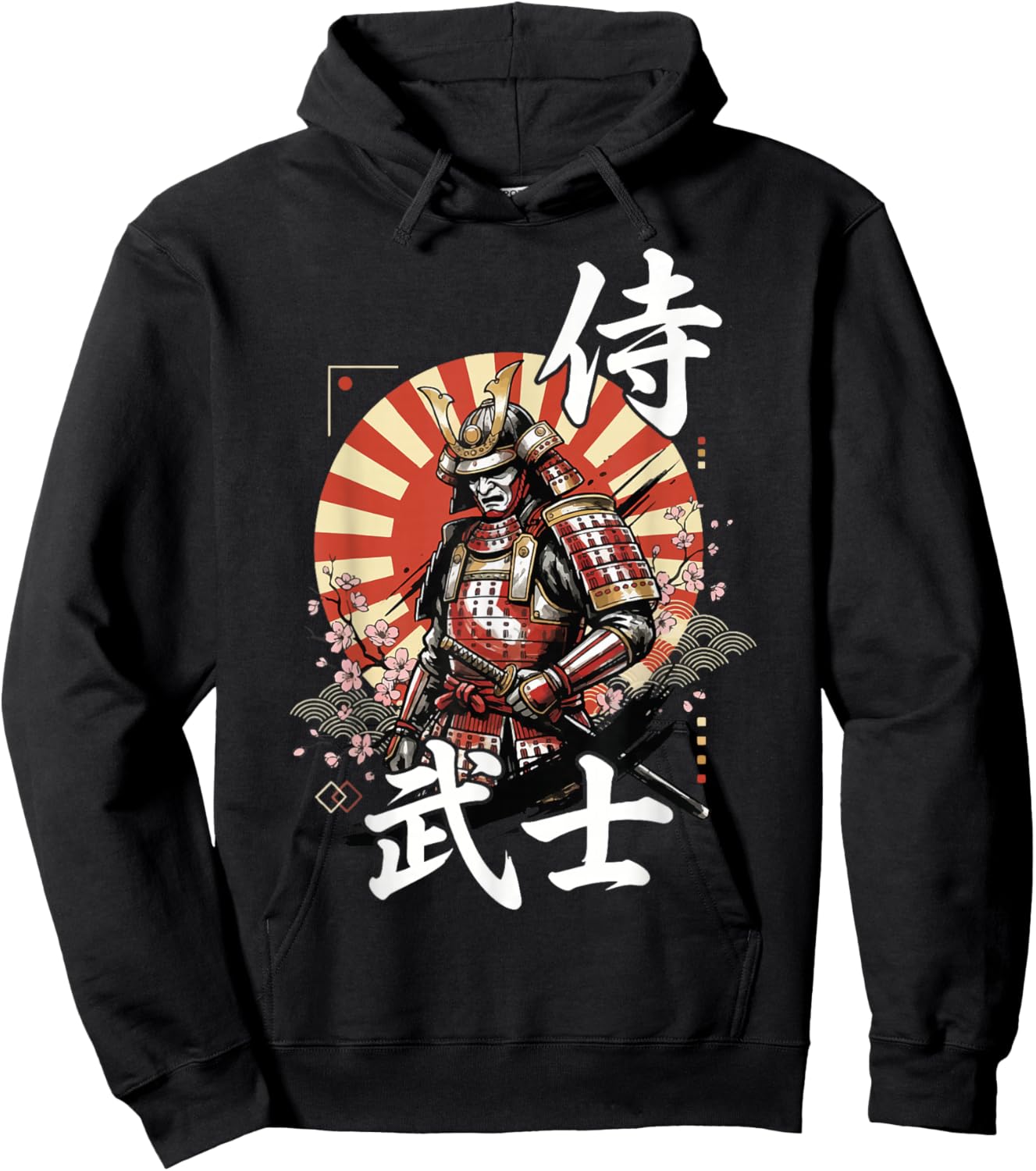 Samurai Japanese Warrior Katana Japan Hoodie - Hoodie | Black