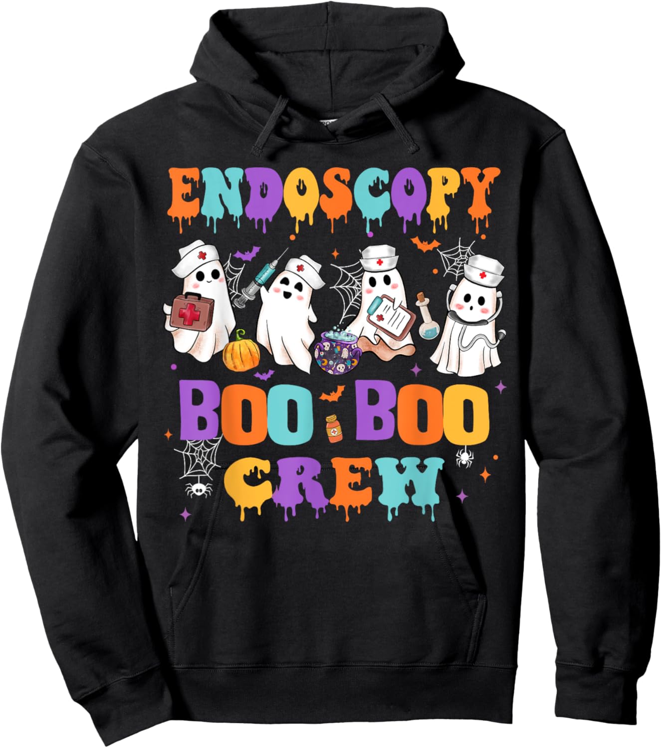 Endoscopy Nurse Boo Boo Crew Nurse Halloween Squad Nursing Hoodie - Hoodie | Black