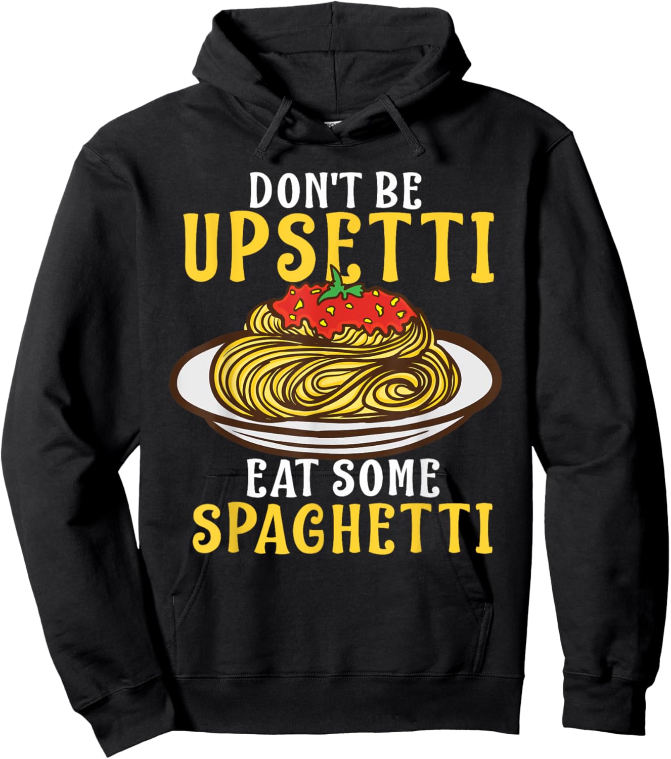 Spaghetti Design Women Kids Italian Food Pasta Lover Hoodie - Hoodie | Black
