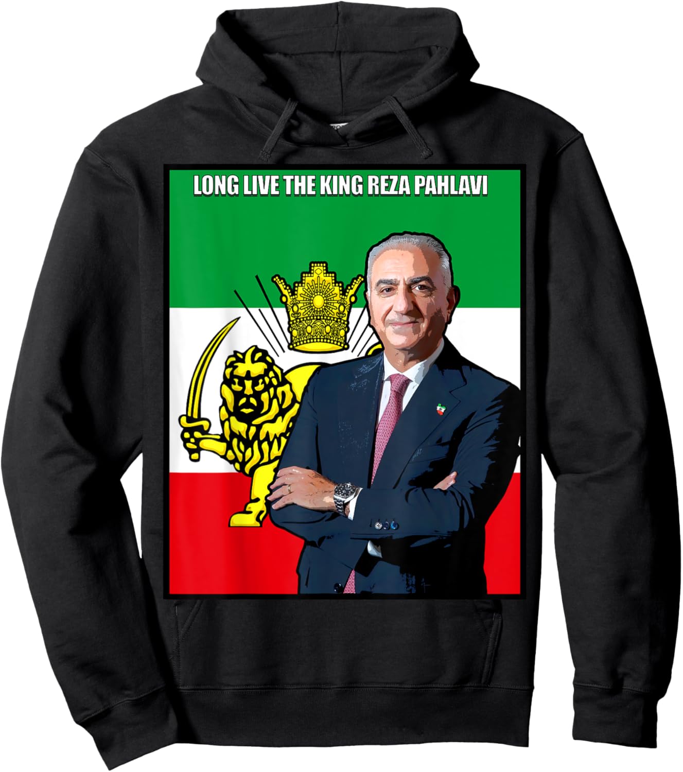 King Reza Pahlavi Hoodie - Hoodie | Black