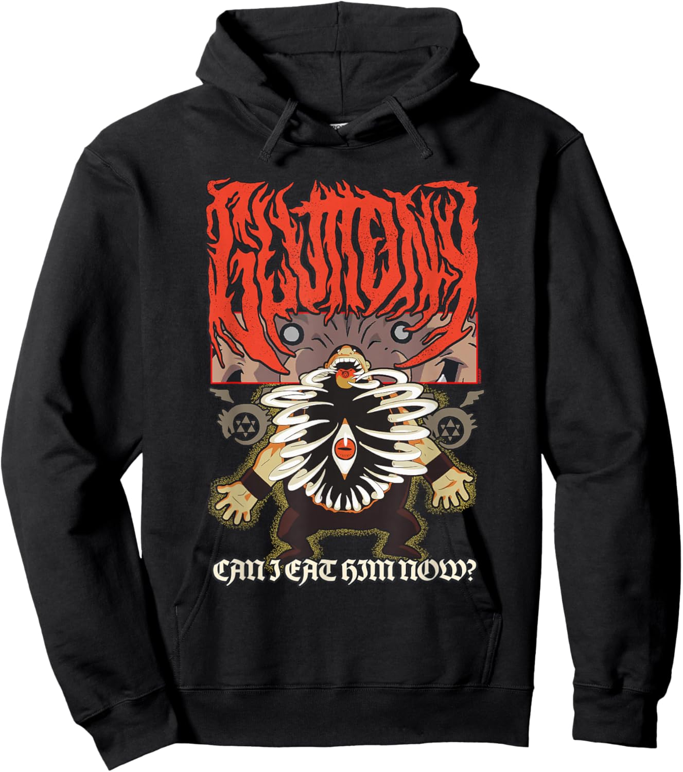 FMAB Homunculi Gluttony Heavy Metal Can I Eat Him Now? Anime Hoodie - Hoodie | Black