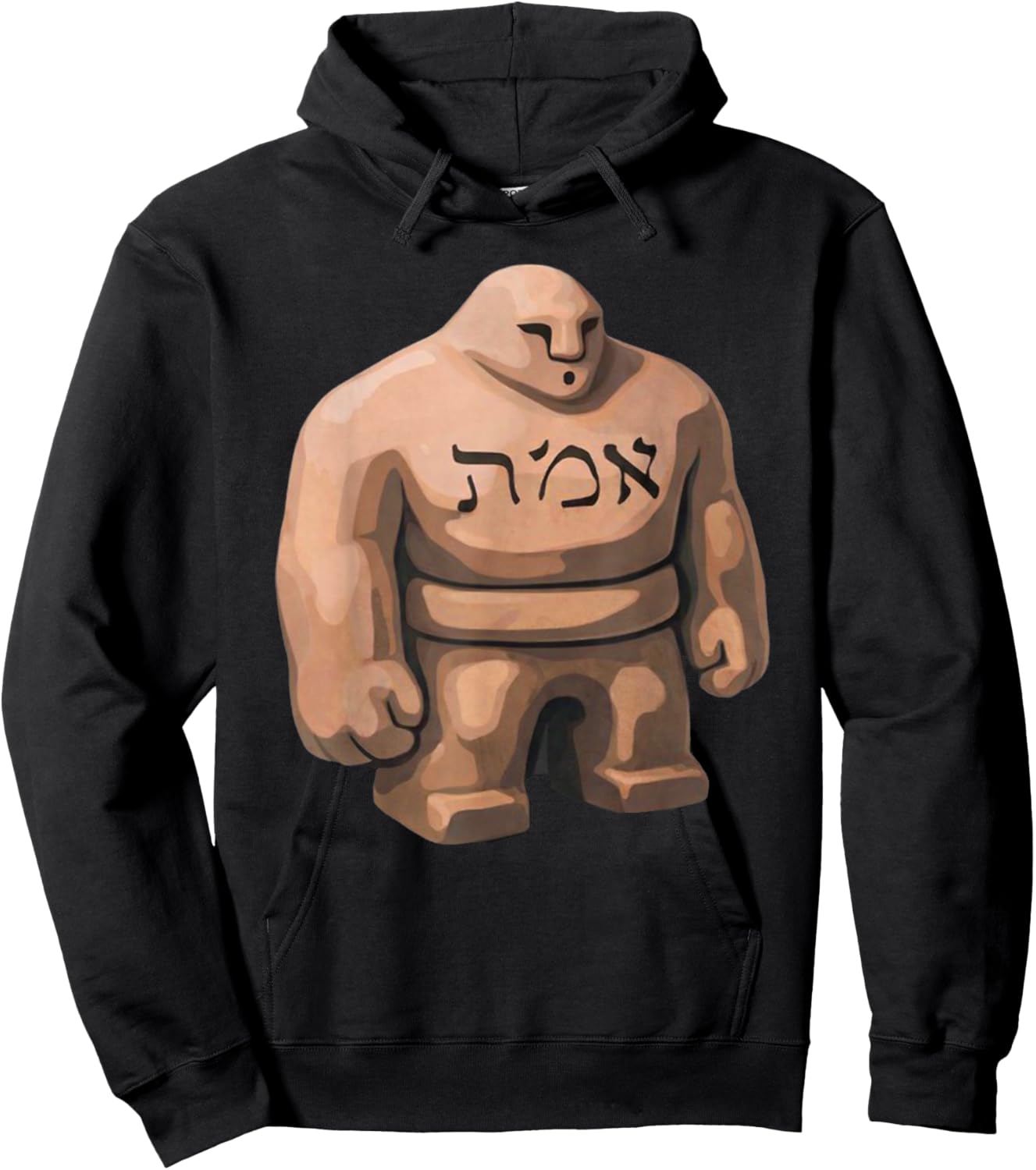 Golem of Prague Jewish People Protector Clay Figure Hebrew Hoodie - Hoodie | Black