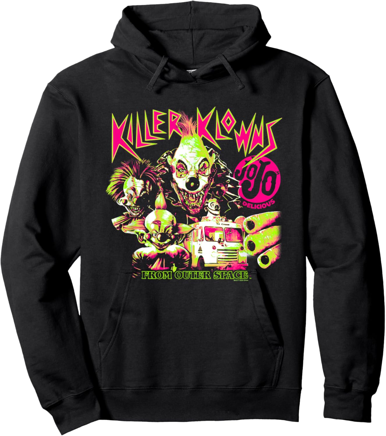 Killer Klowns from Outer Space JoJo Delicious Neon Poster Hoodie - Hoodie | Black