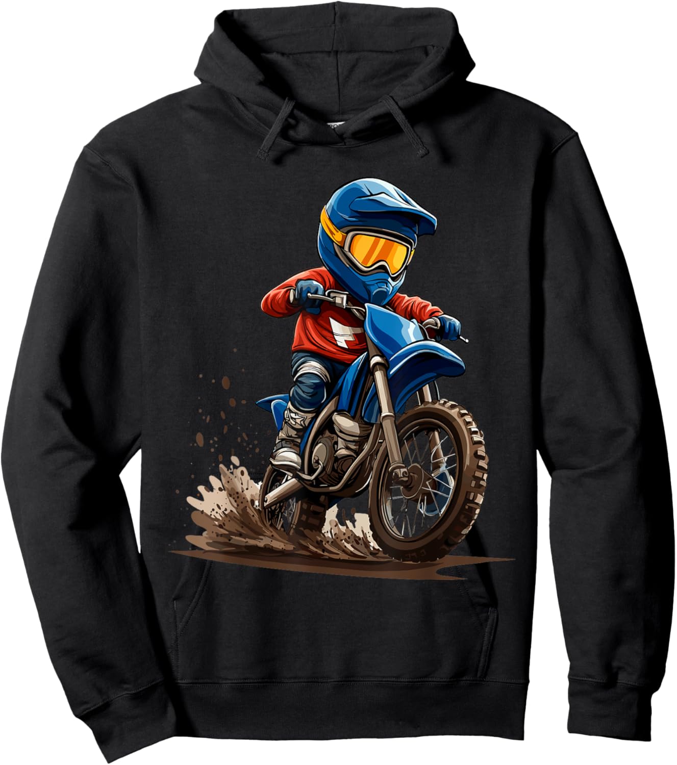 Kids Dirt Bike Hoodie - Hoodie | Black