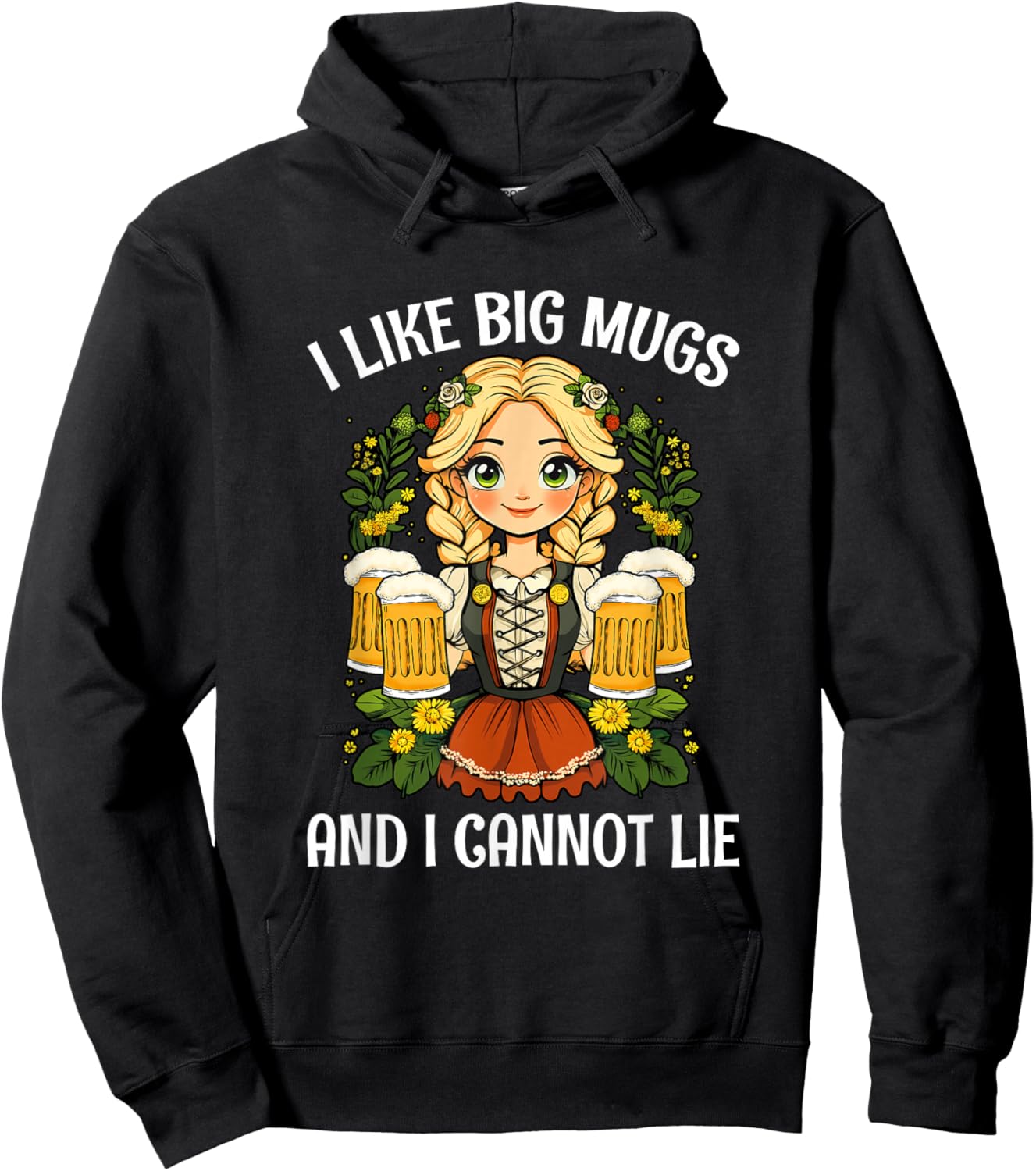 I Like Big Mugs Oktoberfest Bavarian Munich Beer Festival Hoodie - Hoodie | Black