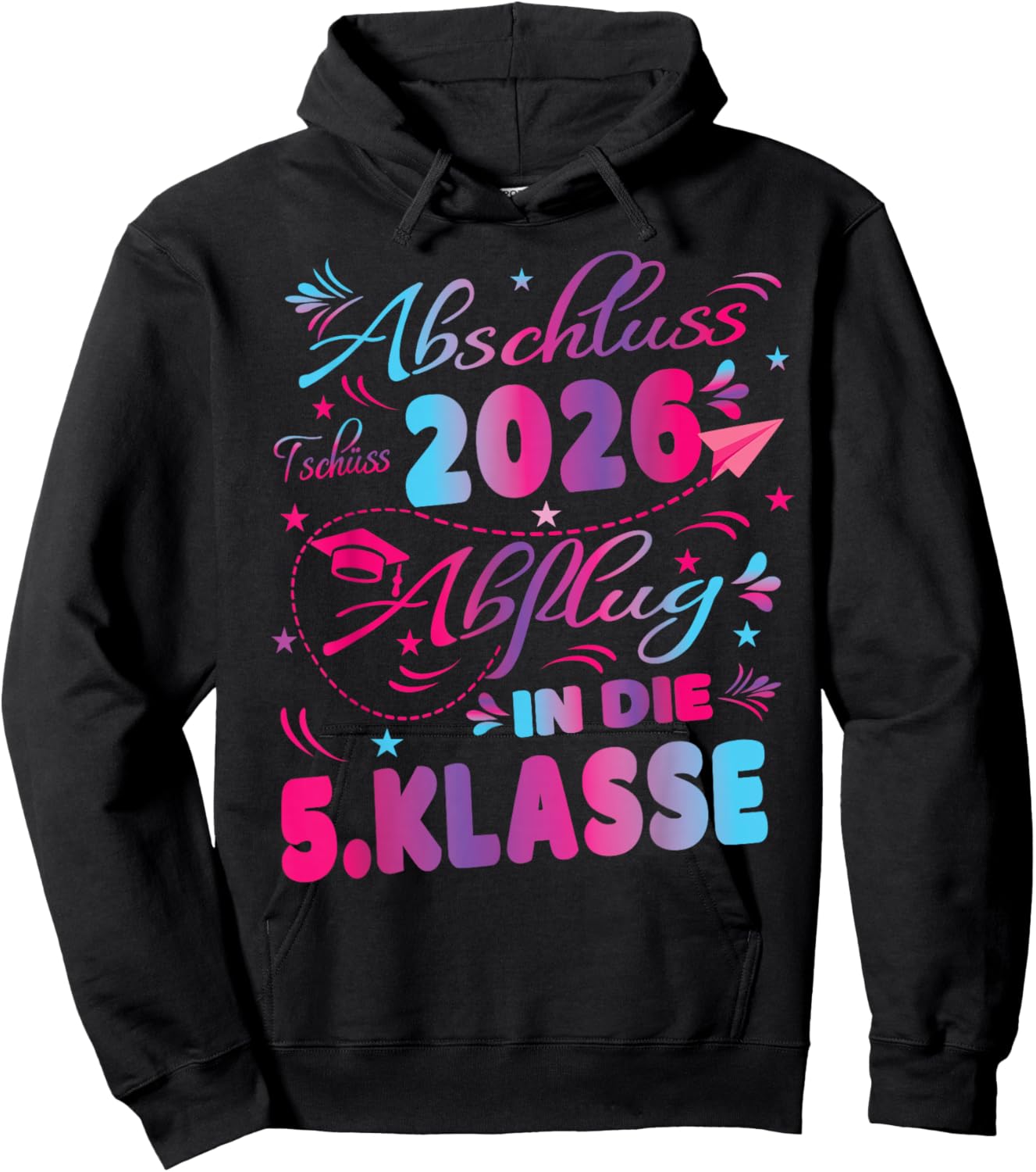 Abschluss Grundschule 2026 Einschulung 5.Klasse Mädchen Hoodie - Hoodie | Black