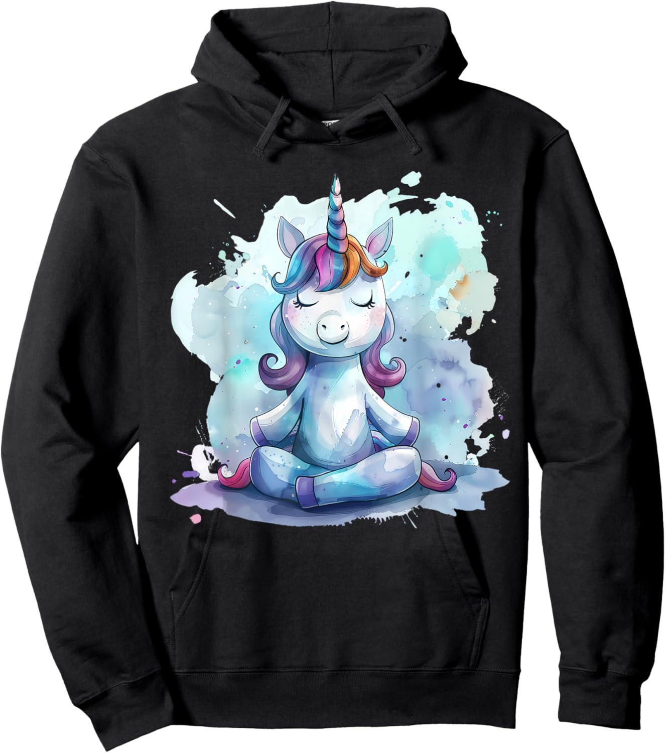 Unicorn Meditation Hindu Zen Buddha Spirituality Buddhist Hoodie - Hoodie | Black