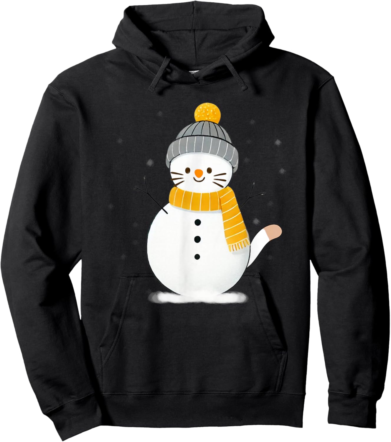 Funny Winter Cat, Cool Snow Cat Hoodie - Hoodie | Black