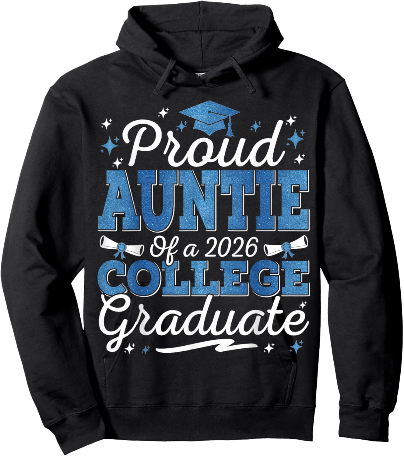 Proud Auntie of A 2026 College Graduate Graduation Hoodie - Hoodie | Black