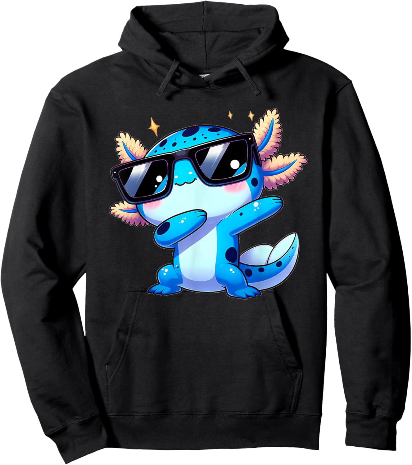Fox Brother Kids Toddler Boys Dabbing Axolotl Kawaii Axolotl Hoodie - Hoodie | Black