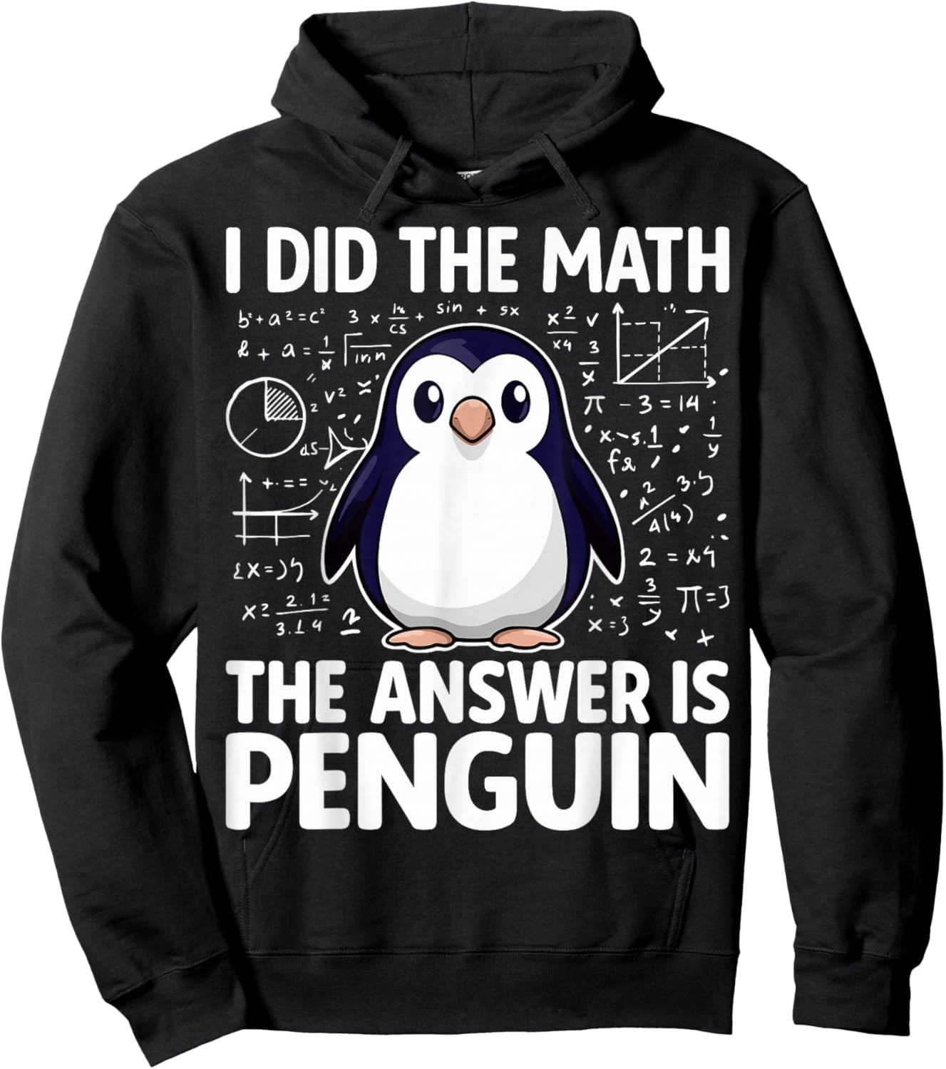 I Did The Math The Answer is Penguin - Funny Penguin Lover Hoodie - Hoodie | Black