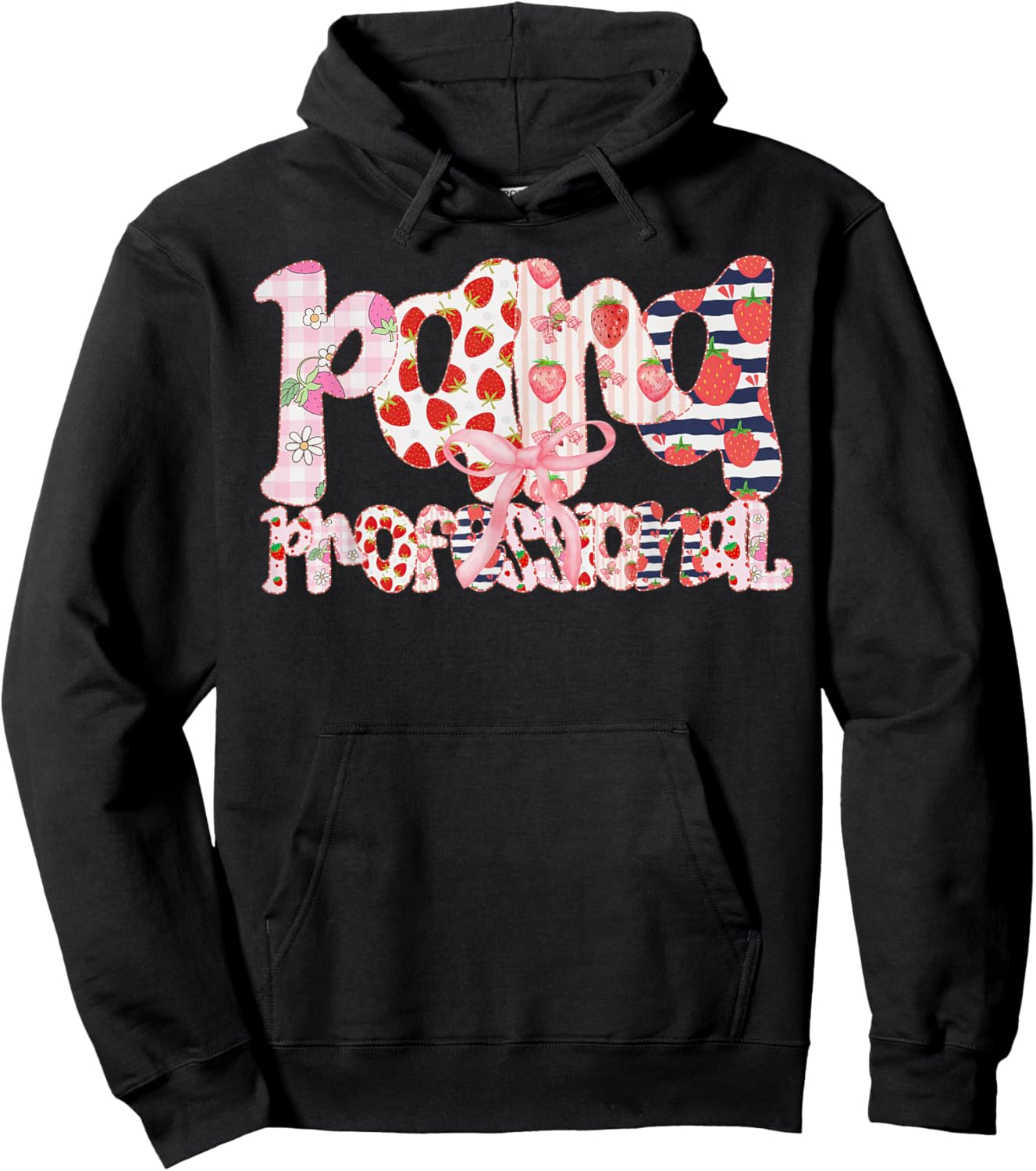 Paraprofessional Coquette Bow Strawberry para Teacher Aide Hoodie - Hoodie | Black