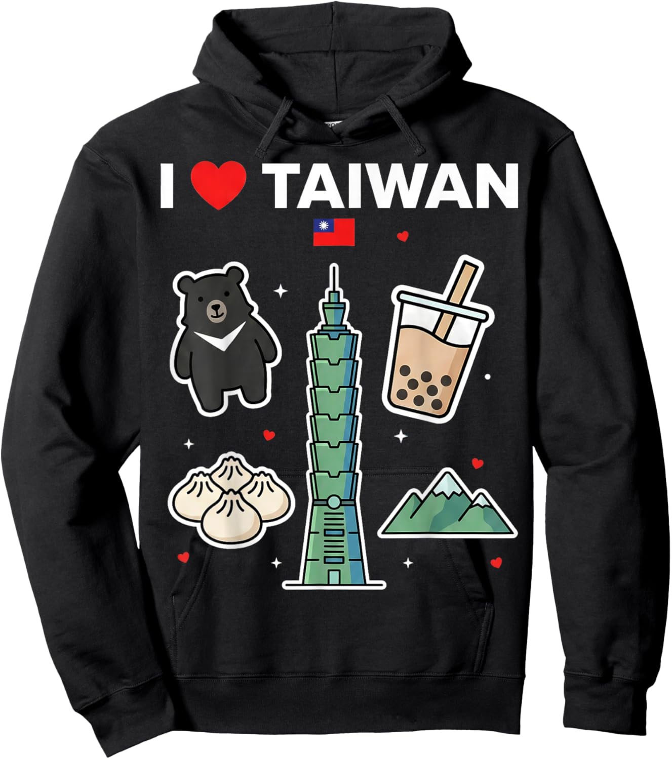 I Love Taiwan Hoodie - Hoodie | Black
