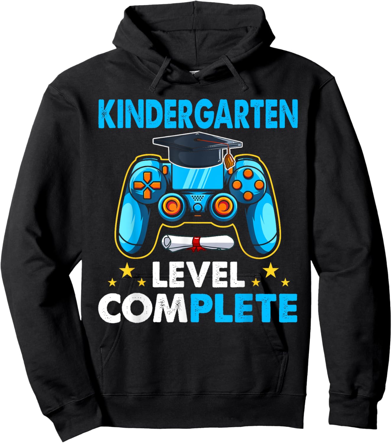 Kindergarten Level Complete Last Day Of School Graduate Boys Hoodie - Hoodie | Black
